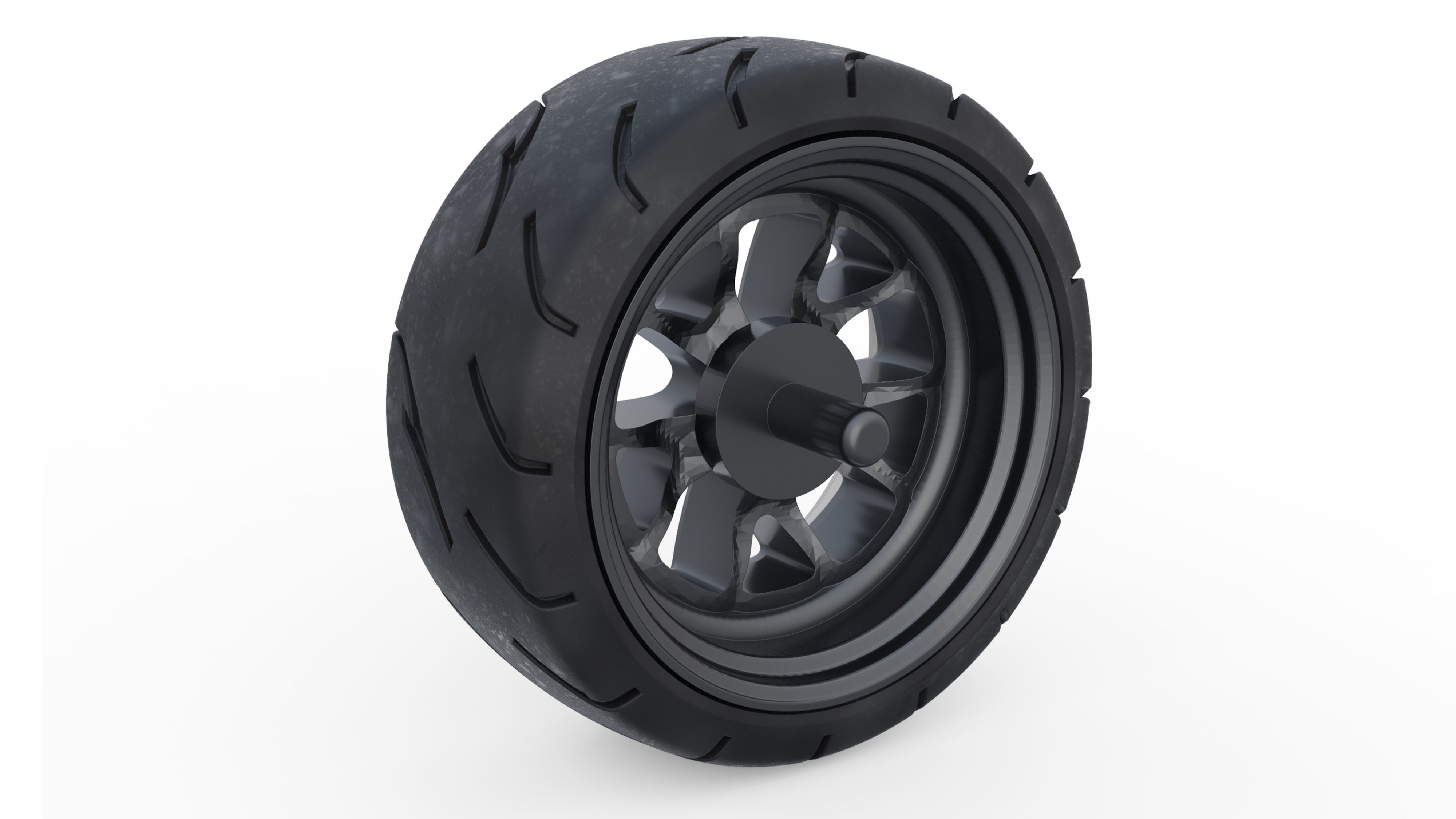 3d printed car parts Tire Rims Wheels set for scale car 3D print model_10