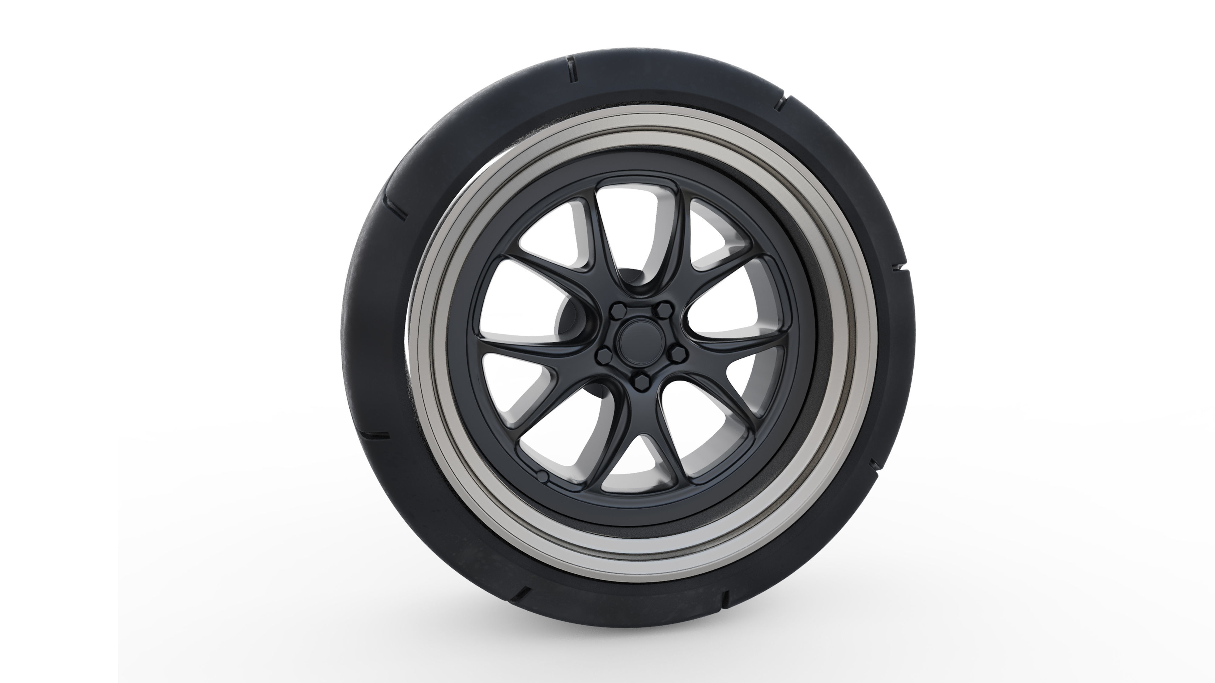 3d printed car parts Tire Rims Wheels set for scale car 3D print model_5