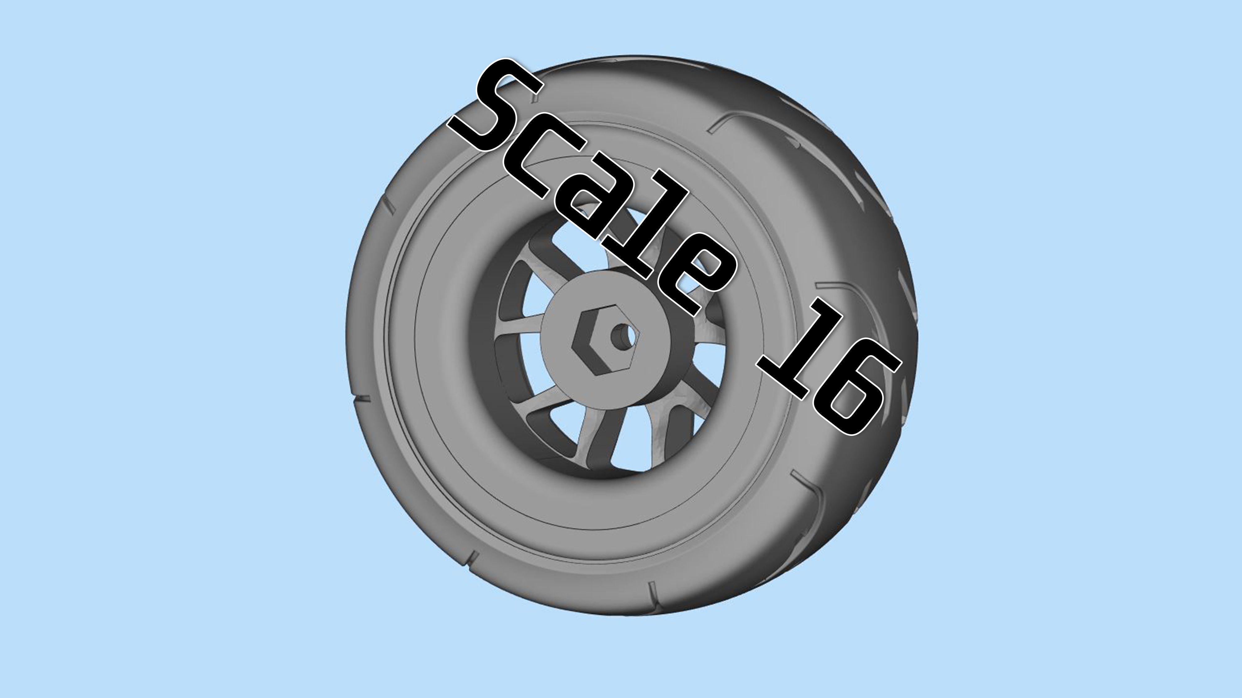 3d printed car parts Tire Rims Wheels set for scale car 3D print model_3