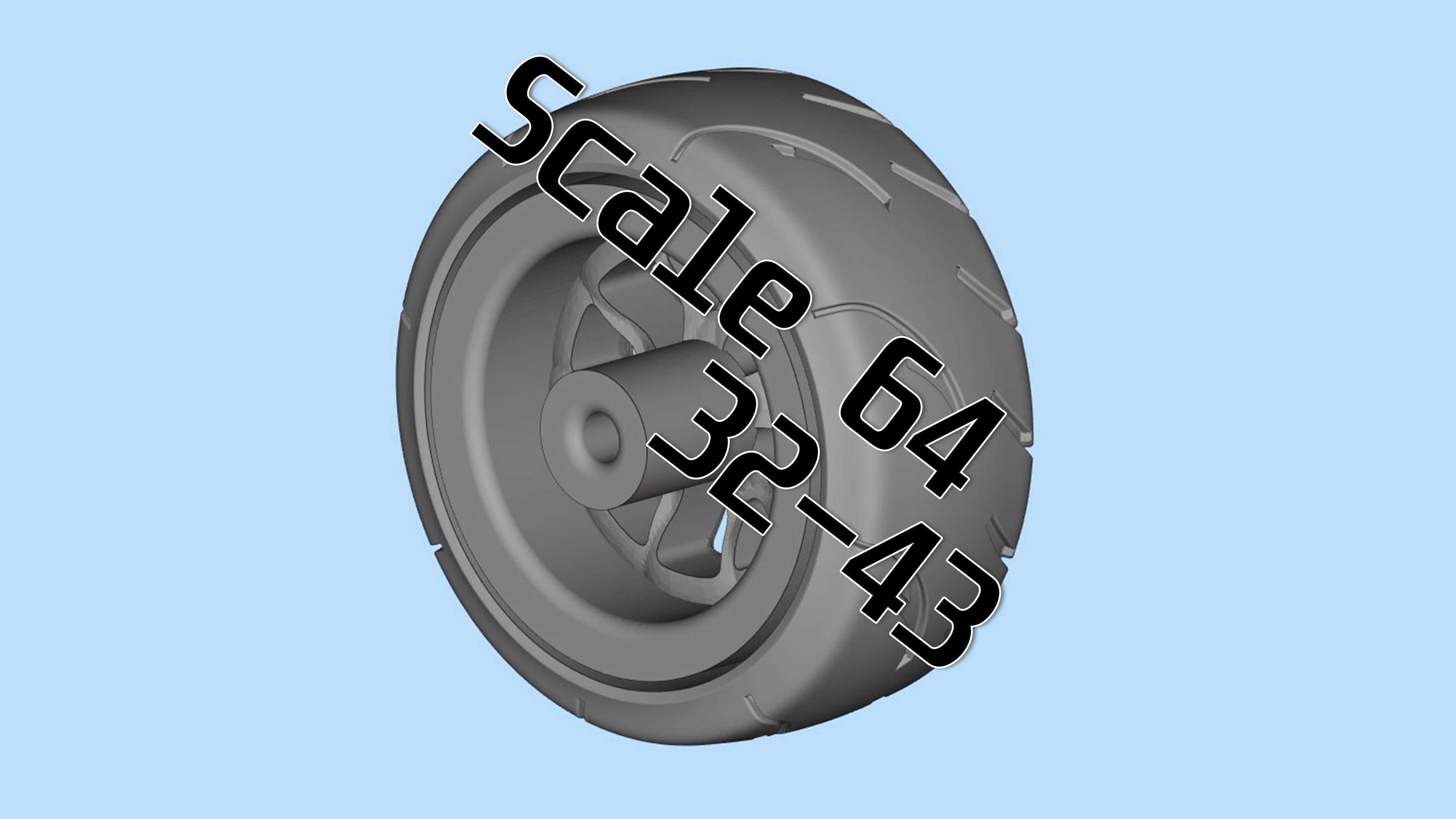 3d printed car parts Tire Rims Wheels set for scale car 3D print model_4