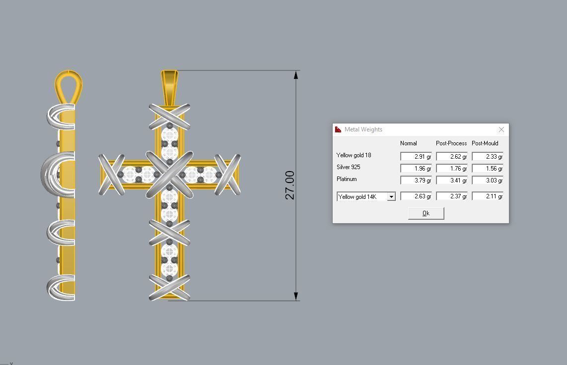 Tiffany Cross Pendant 3D print model_6