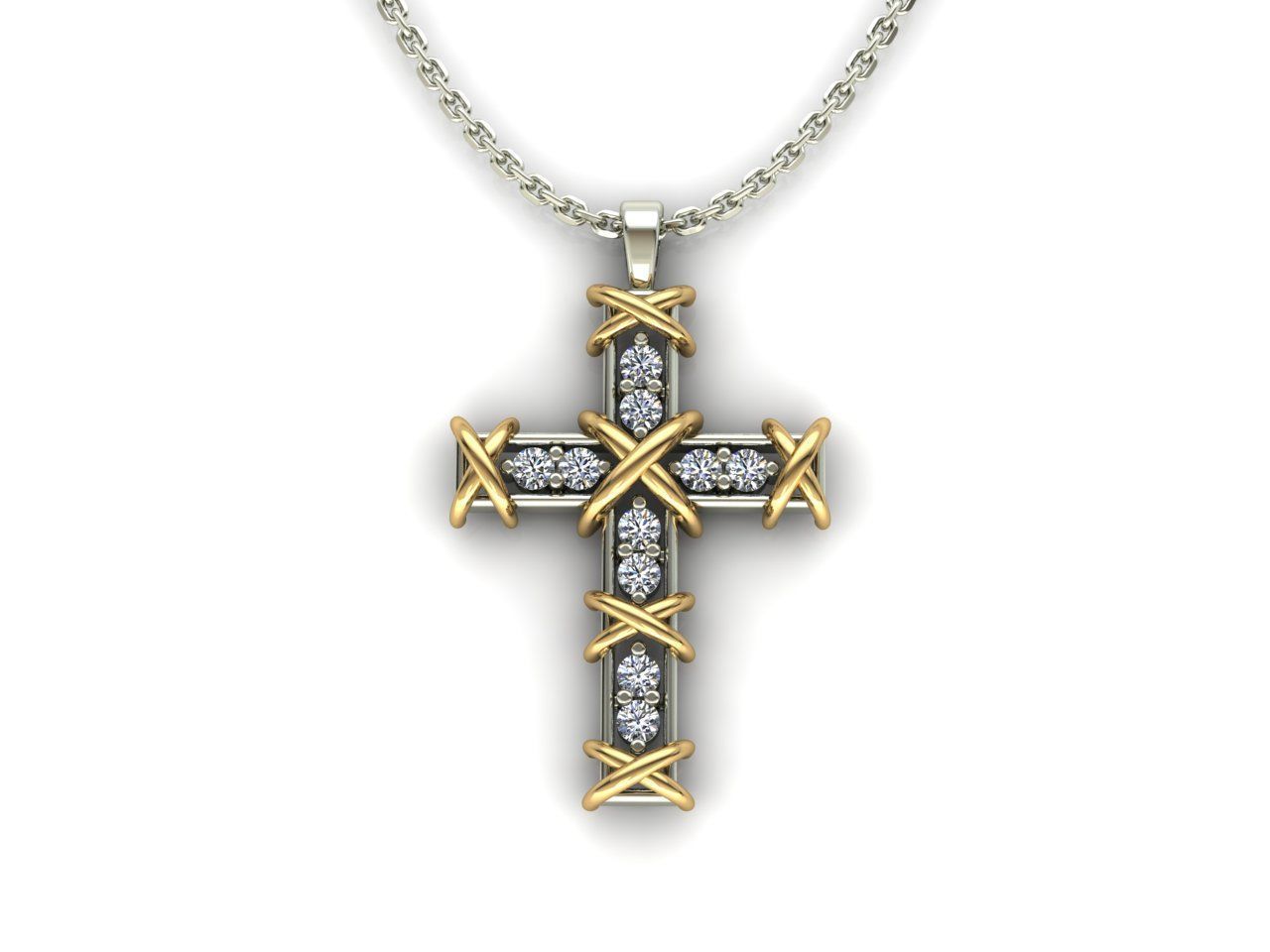 Tiffany Cross Pendant 3D print model_1