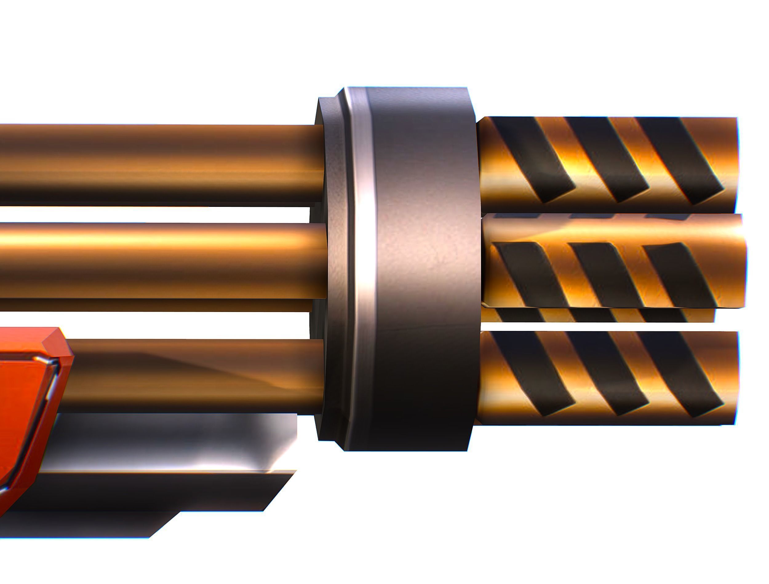 LowPoly Sci-Fi Assault Heavy Machne Gun Low-poly 3D model_21