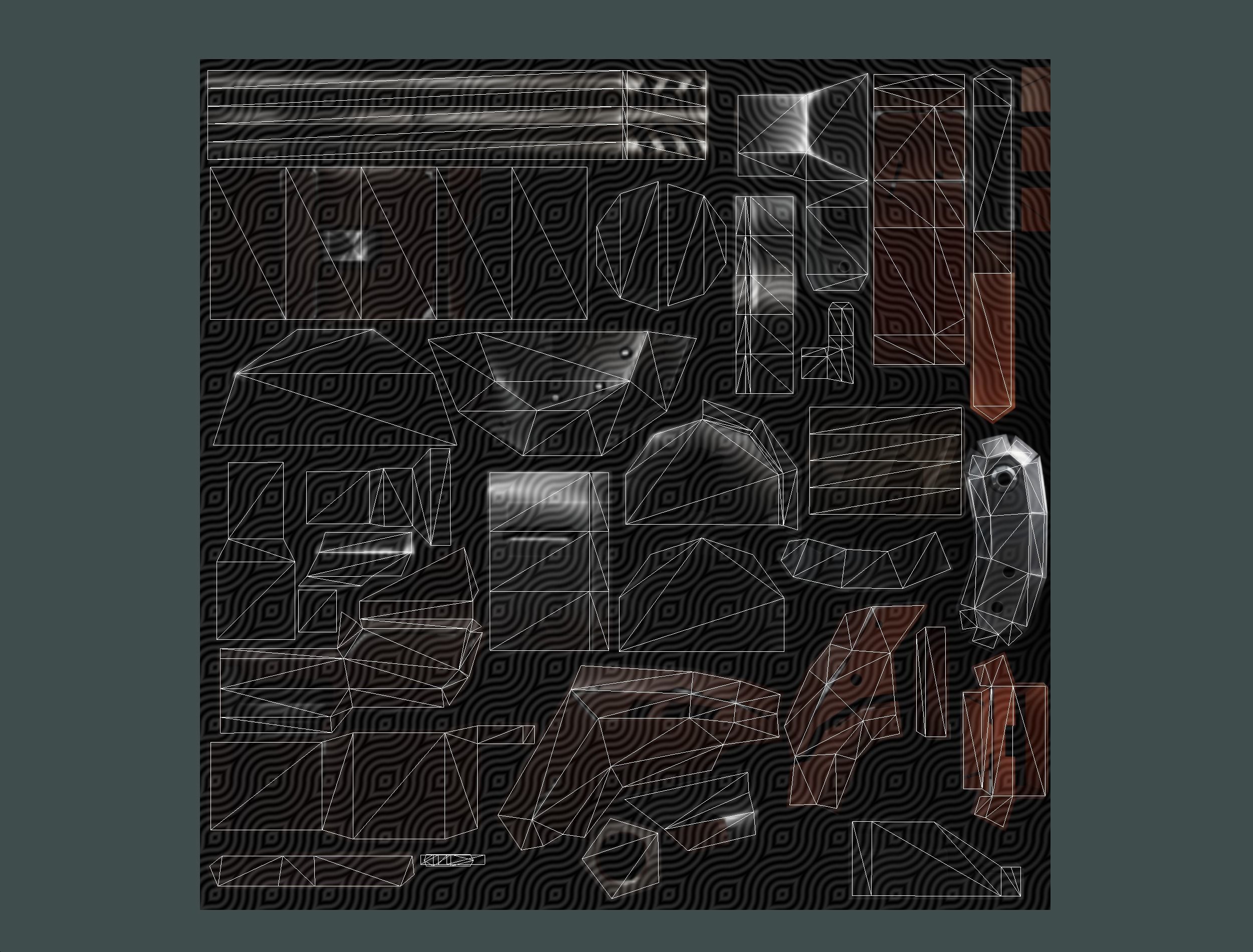 LowPoly Sci-Fi Assault Heavy Machne Gun Low-poly 3D model_33