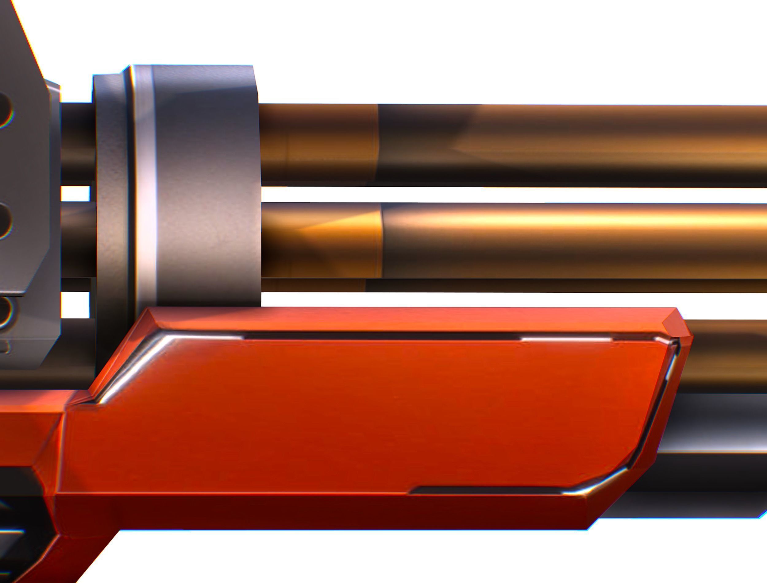 LowPoly Sci-Fi Assault Heavy Machne Gun Low-poly 3D model_22