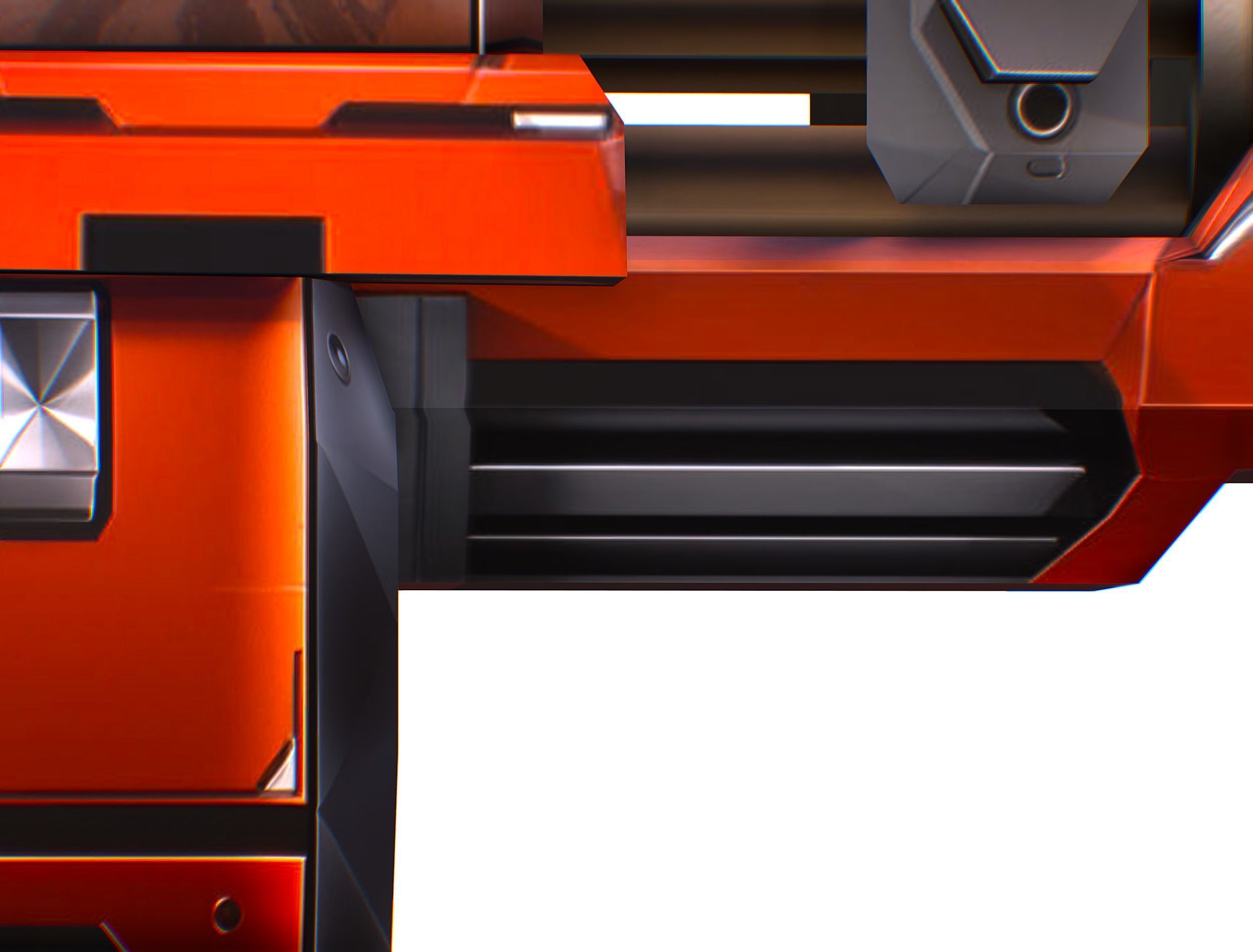 LowPoly Sci-Fi Assault Heavy Machne Gun Low-poly 3D model_24