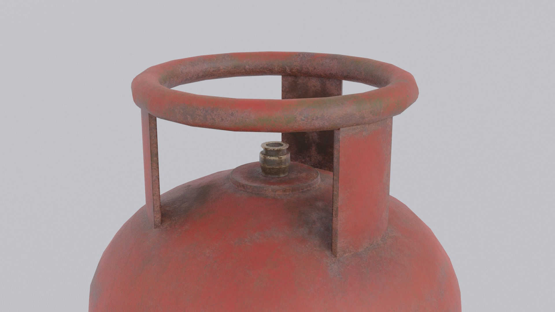 Gas Cylinder Low-poly 3D model_1