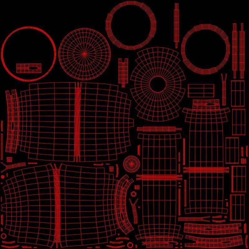 Gas Cylinder Low-poly 3D model_8