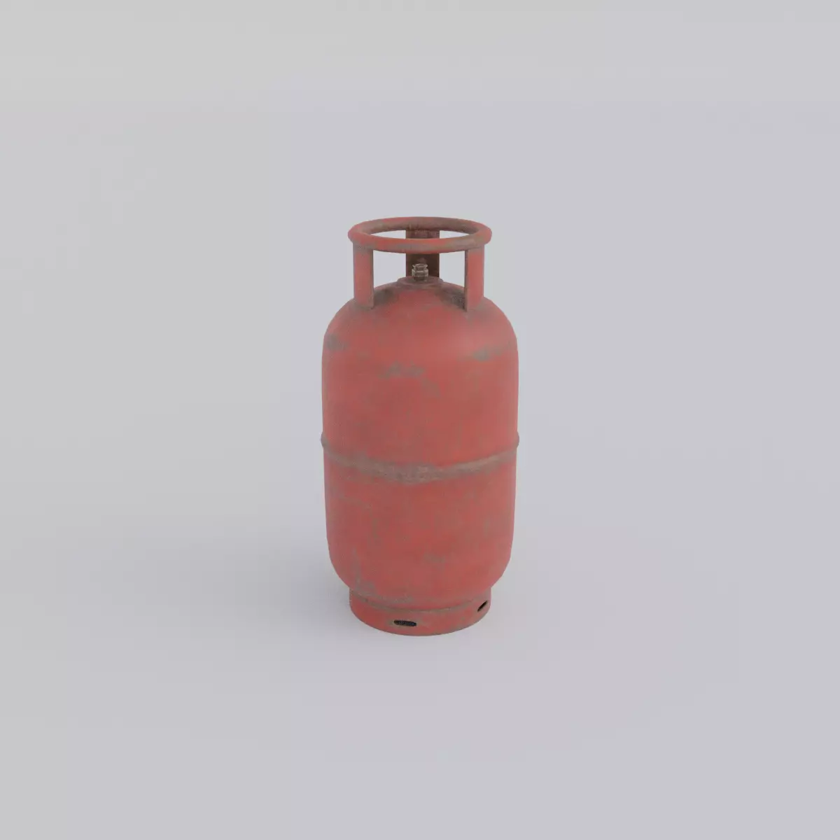 Gas Cylinder Low-poly 3D model_0