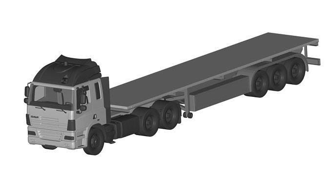 DAF CF truck Trailer 3D model