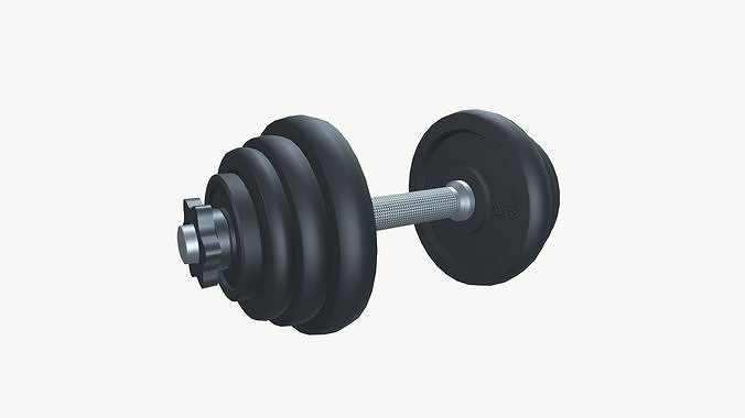 Exercise Metal Dumbbells  Low-poly 3D model