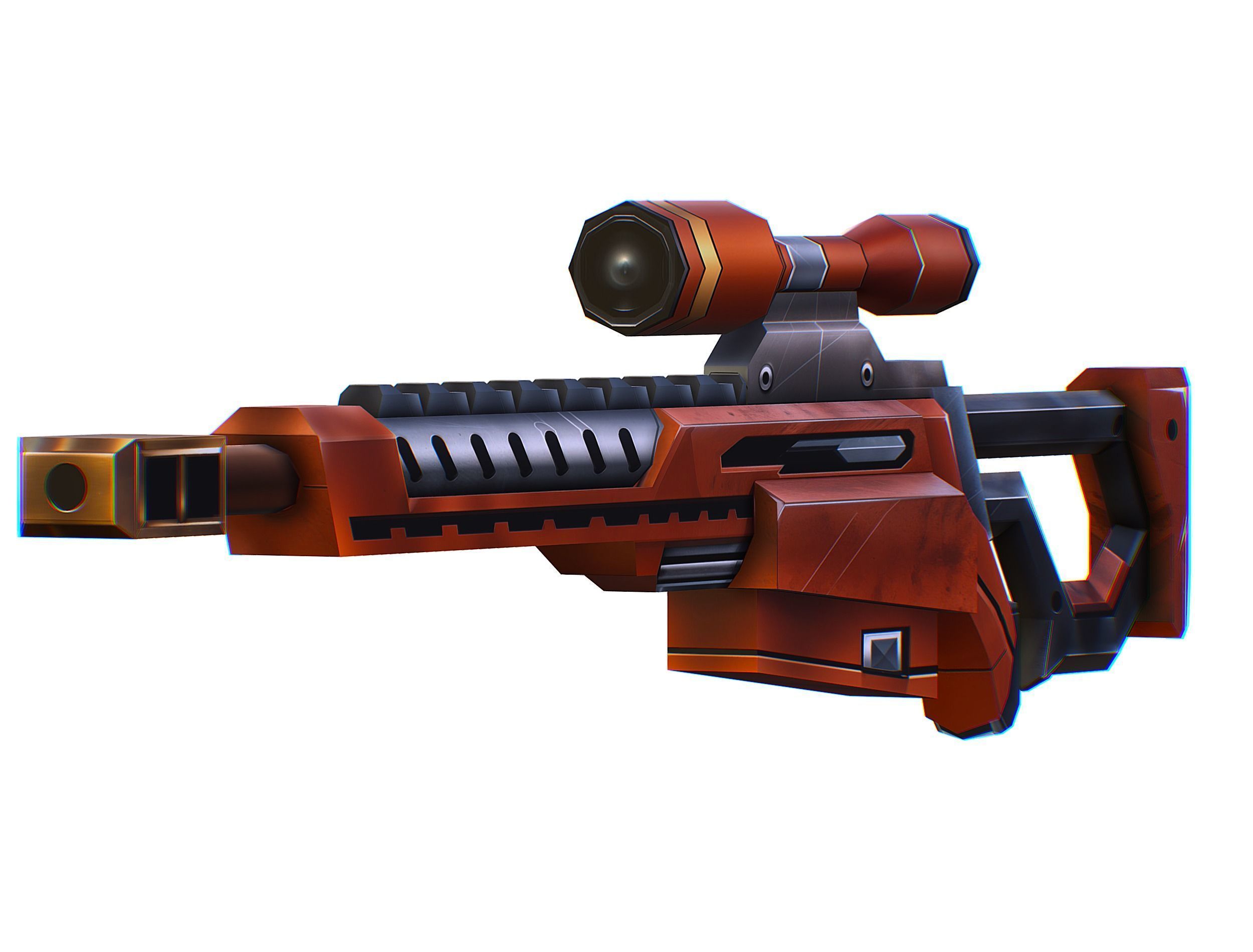 Weapons Set 4 Gun Pistol Assault rifle Sniper rifle machine gun 3D Model Collection_70