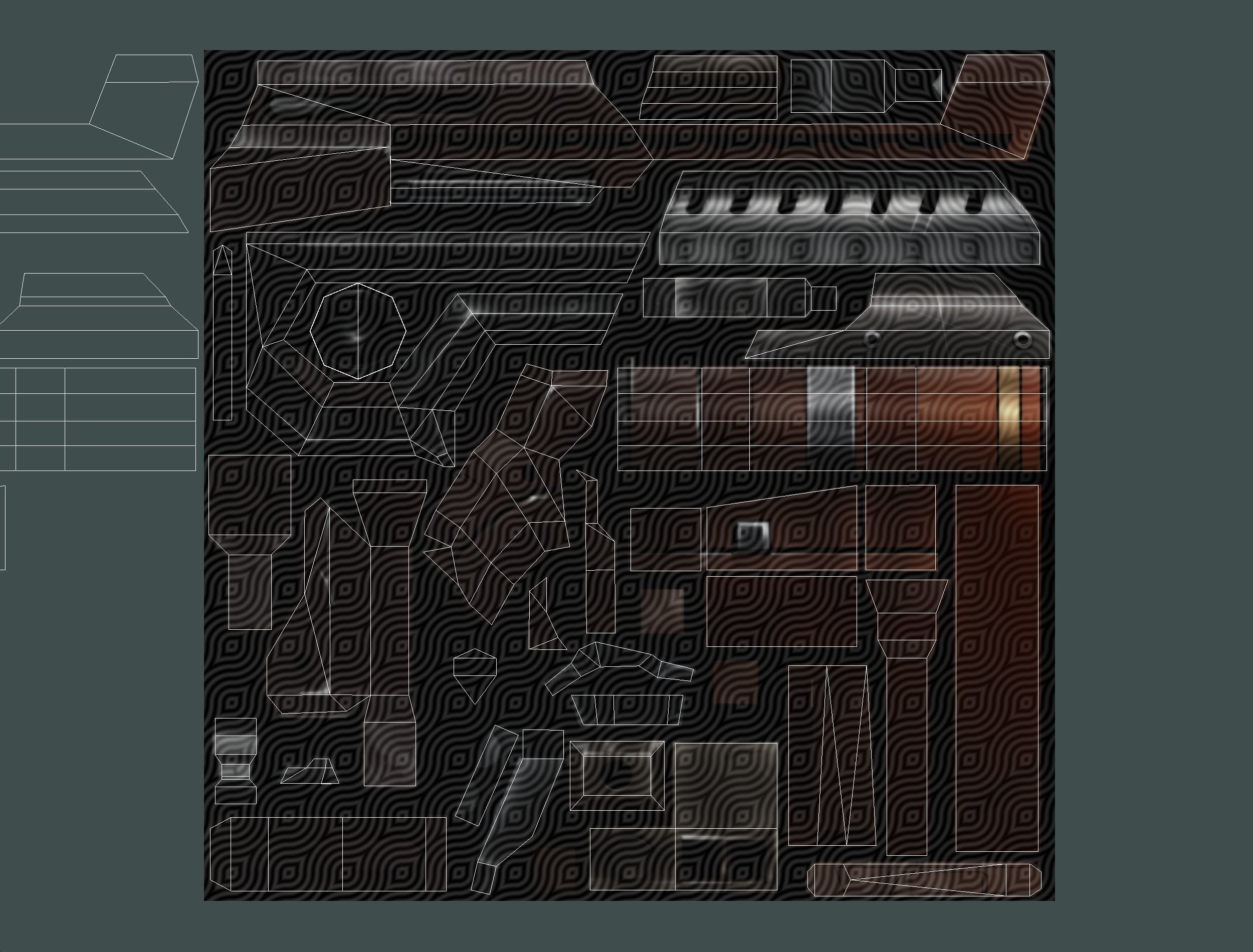 Weapons Set 4 Gun Pistol Assault rifle Sniper rifle machine gun 3D Model Collection_91