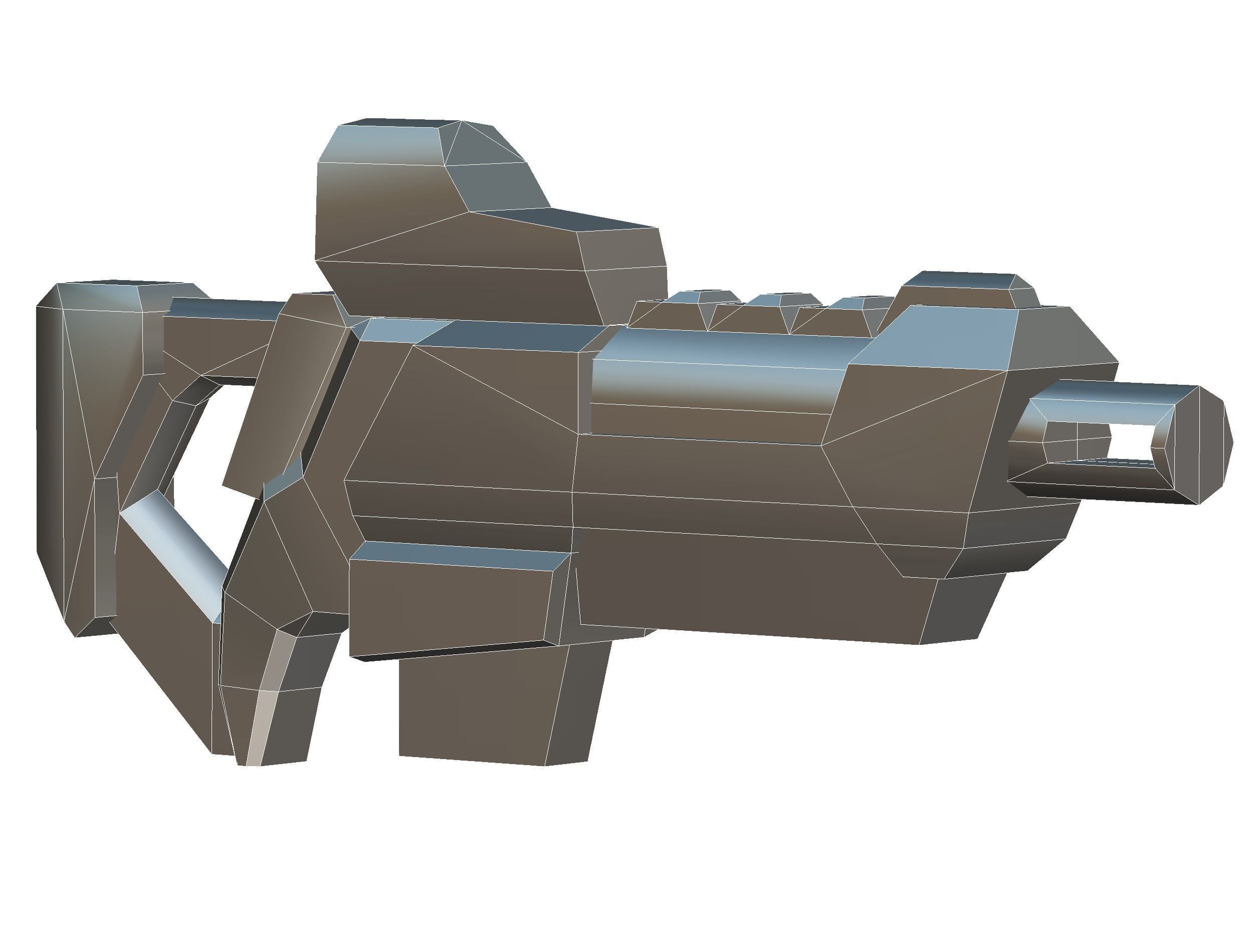 Weapons Set 4 Gun Pistol Assault rifle Sniper rifle machine gun 3D Model Collection_59