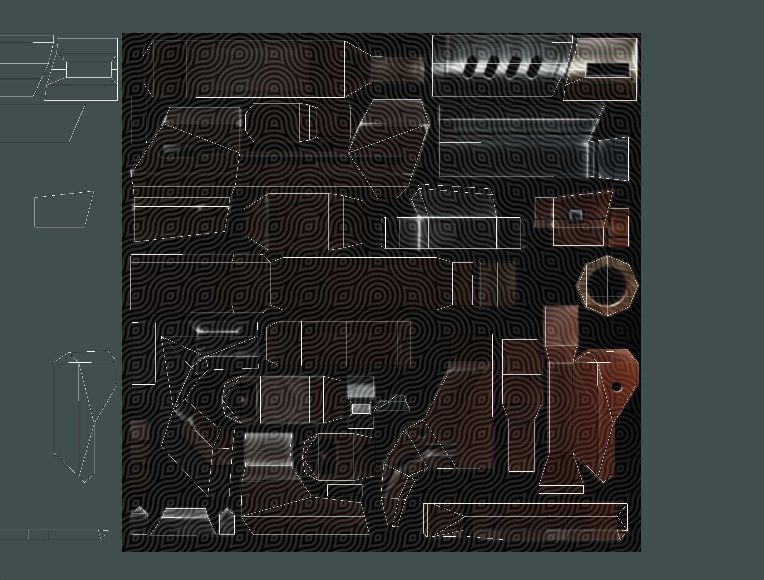 Weapons Set 4 Gun Pistol Assault rifle Sniper rifle machine gun 3D Model Collection_62