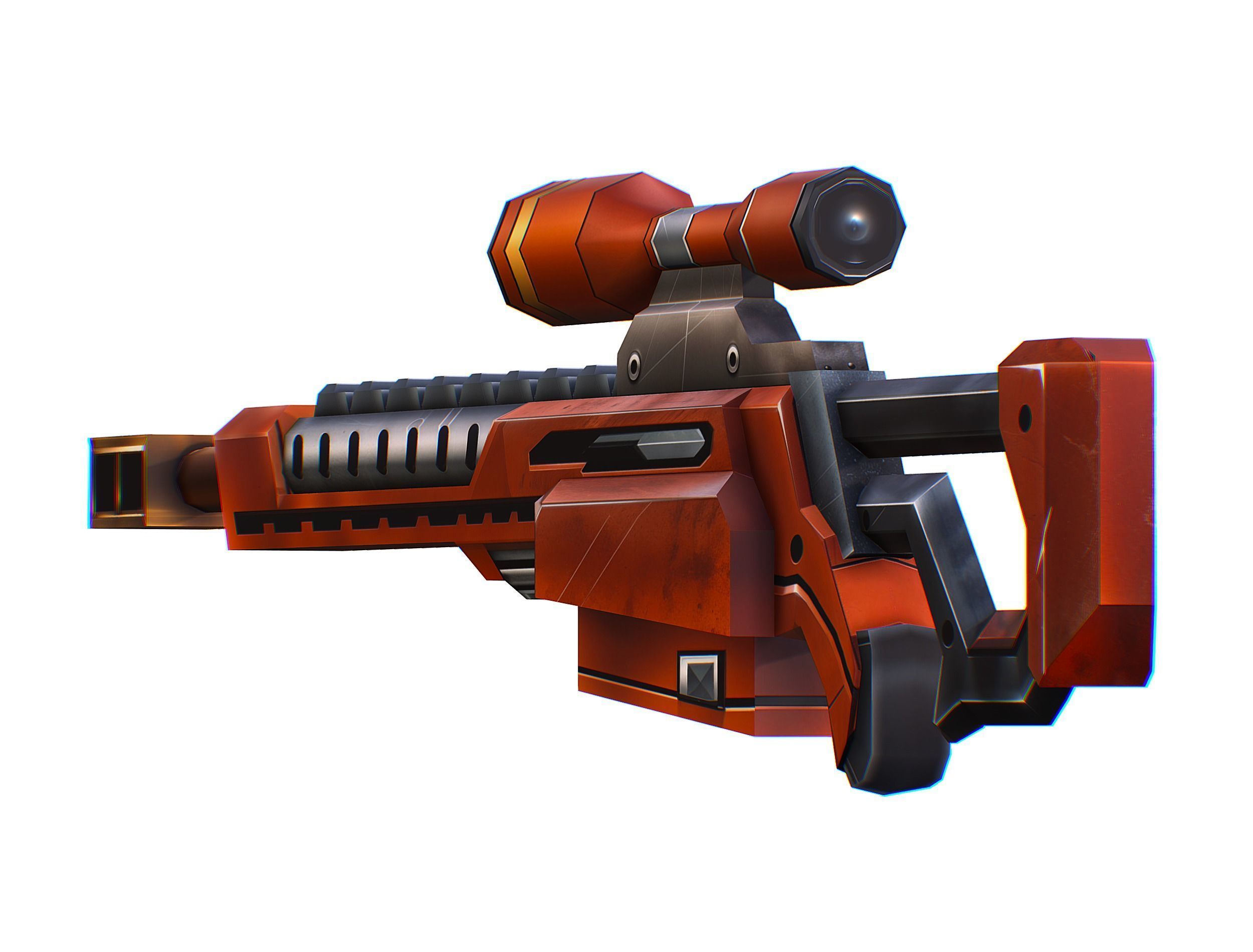 Weapons Set 4 Gun Pistol Assault rifle Sniper rifle machine gun 3D Model Collection_75