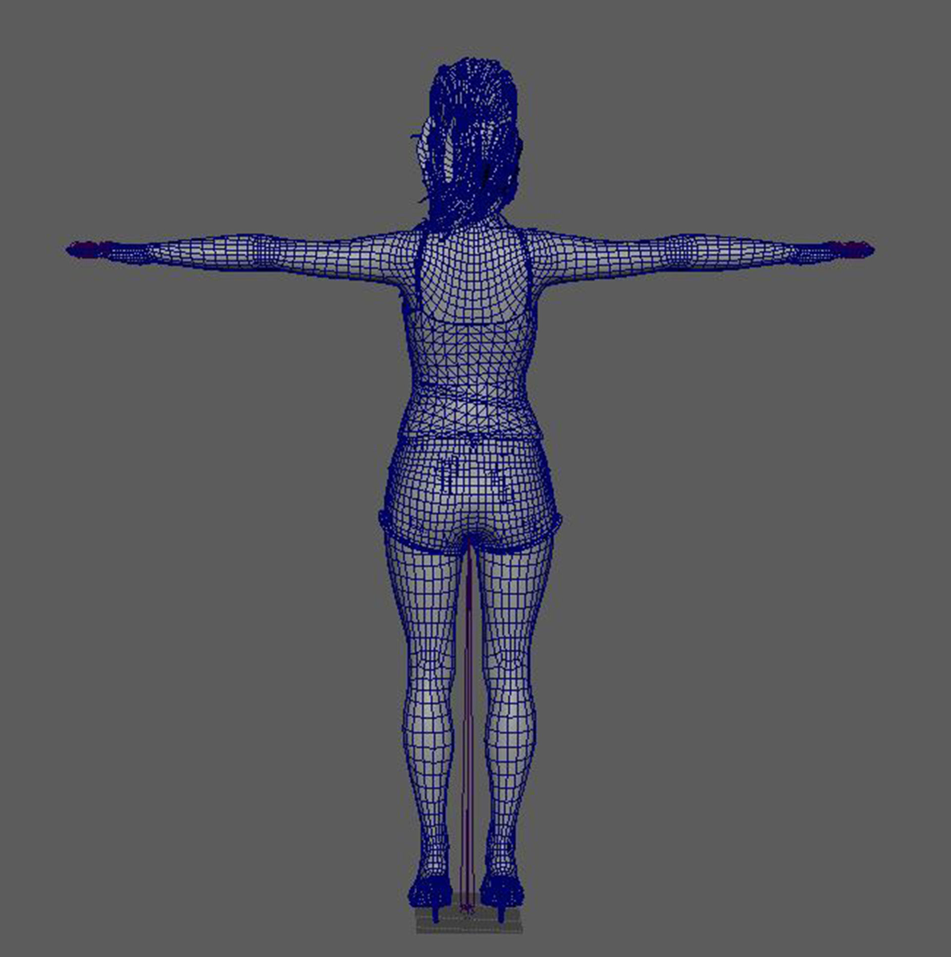 Amy Winehouse 3d model low-poly Low Low-poly 3D model_19