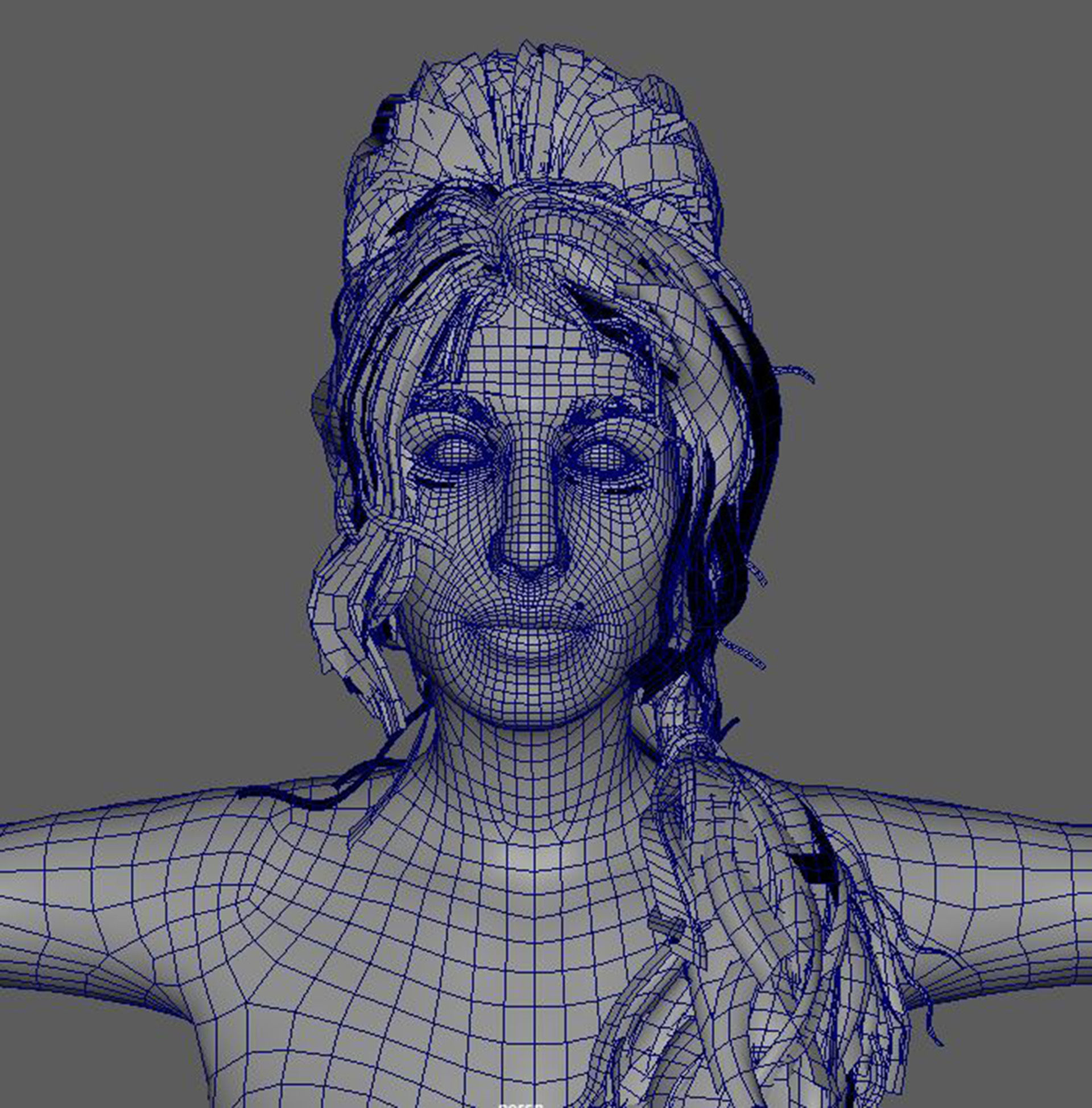 Amy Winehouse 3d model low-poly Low Low-poly 3D model_15