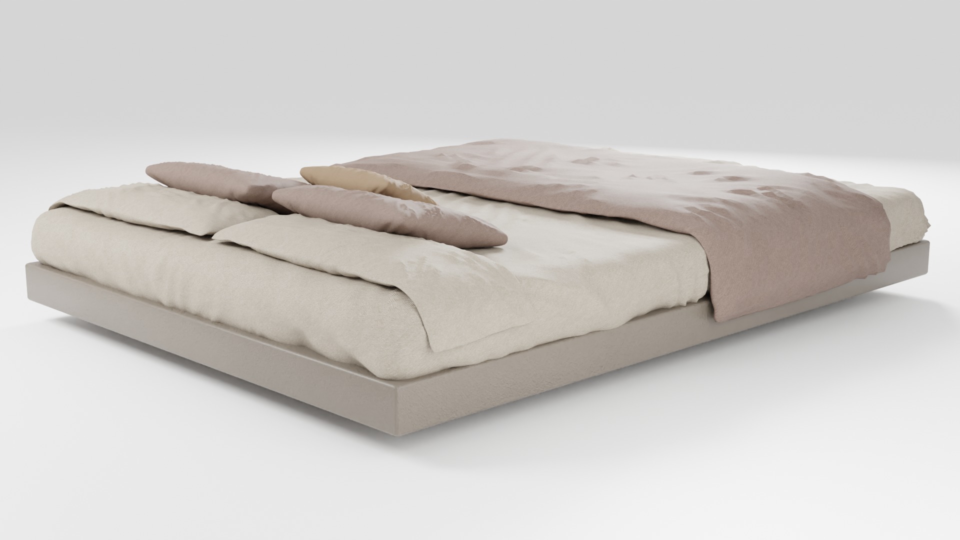 A bed with a stylish appearance and a versatile design 3D model_2