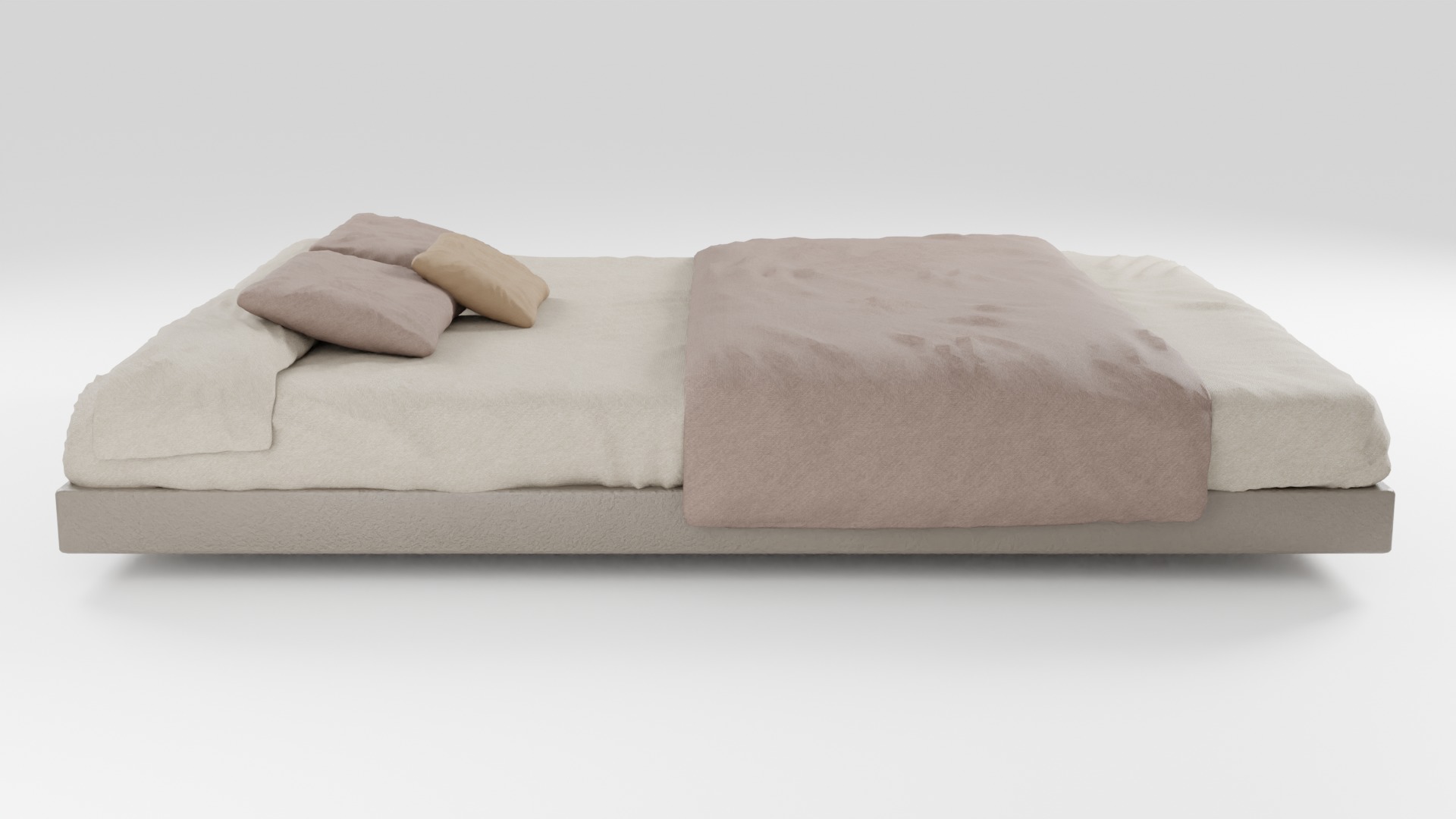 A bed with a stylish appearance and a versatile design 3D model_1