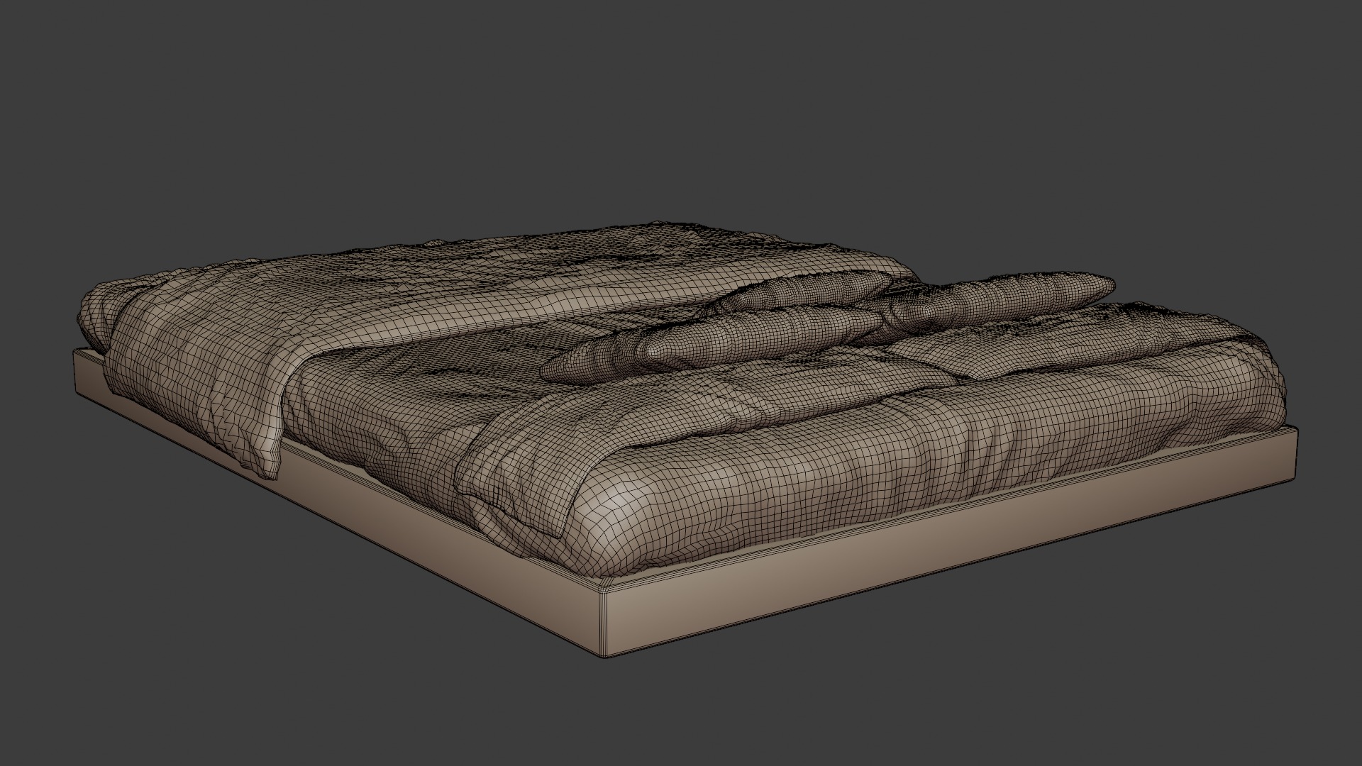 A bed with a stylish appearance and a versatile design 3D model_7
