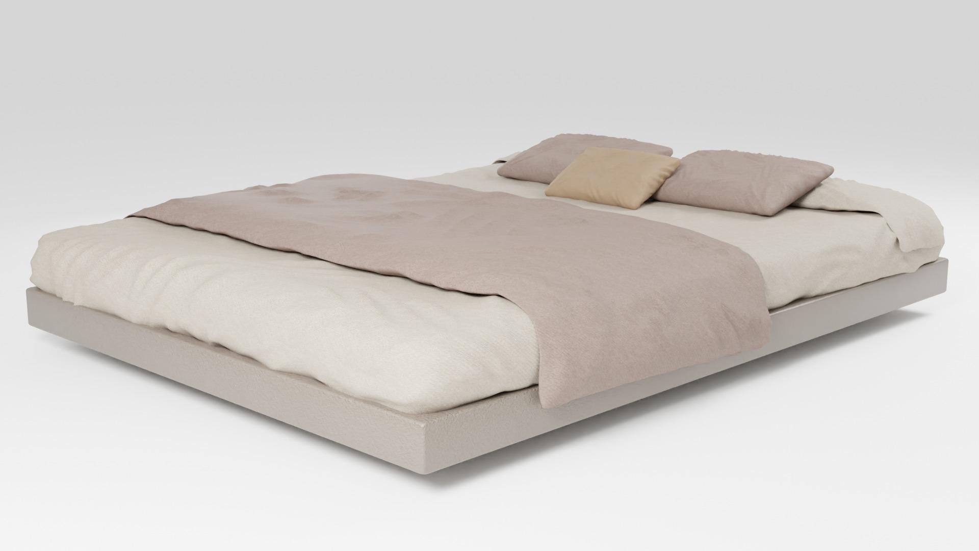 A bed with a stylish appearance and a versatile design 3D model_4