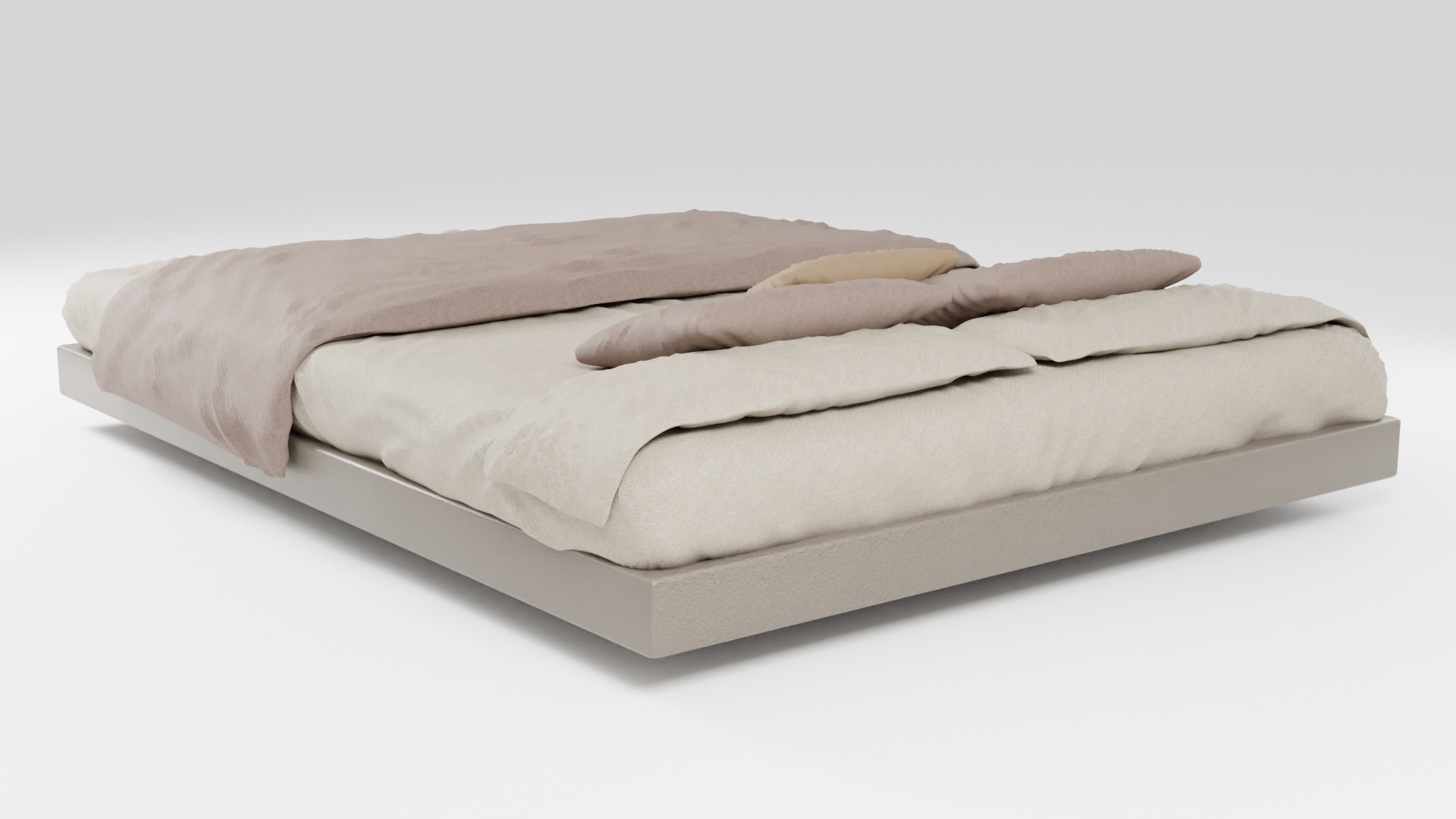 A bed with a stylish appearance and a versatile design 3D model_3
