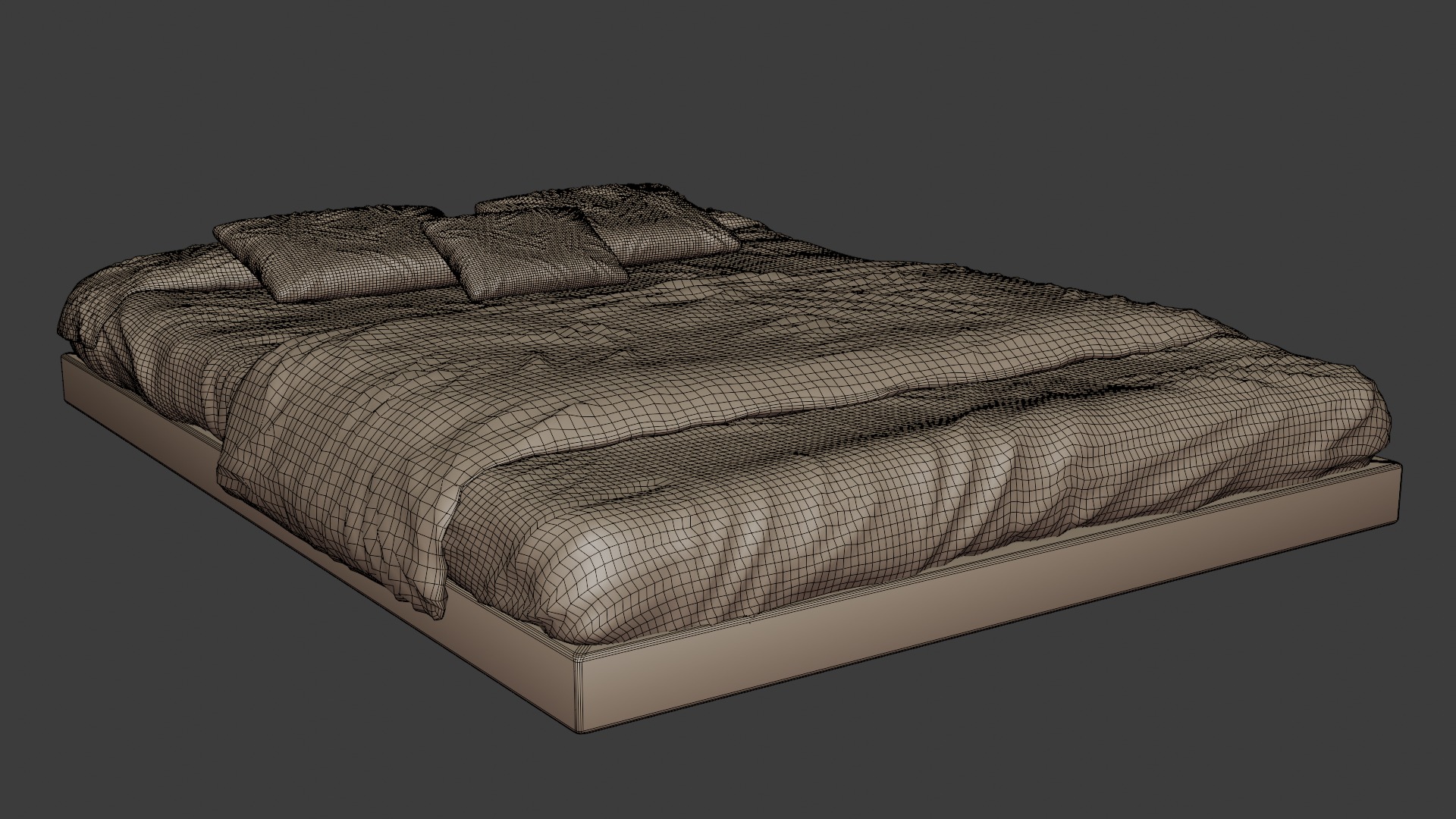 A bed with a stylish appearance and a versatile design 3D model_6