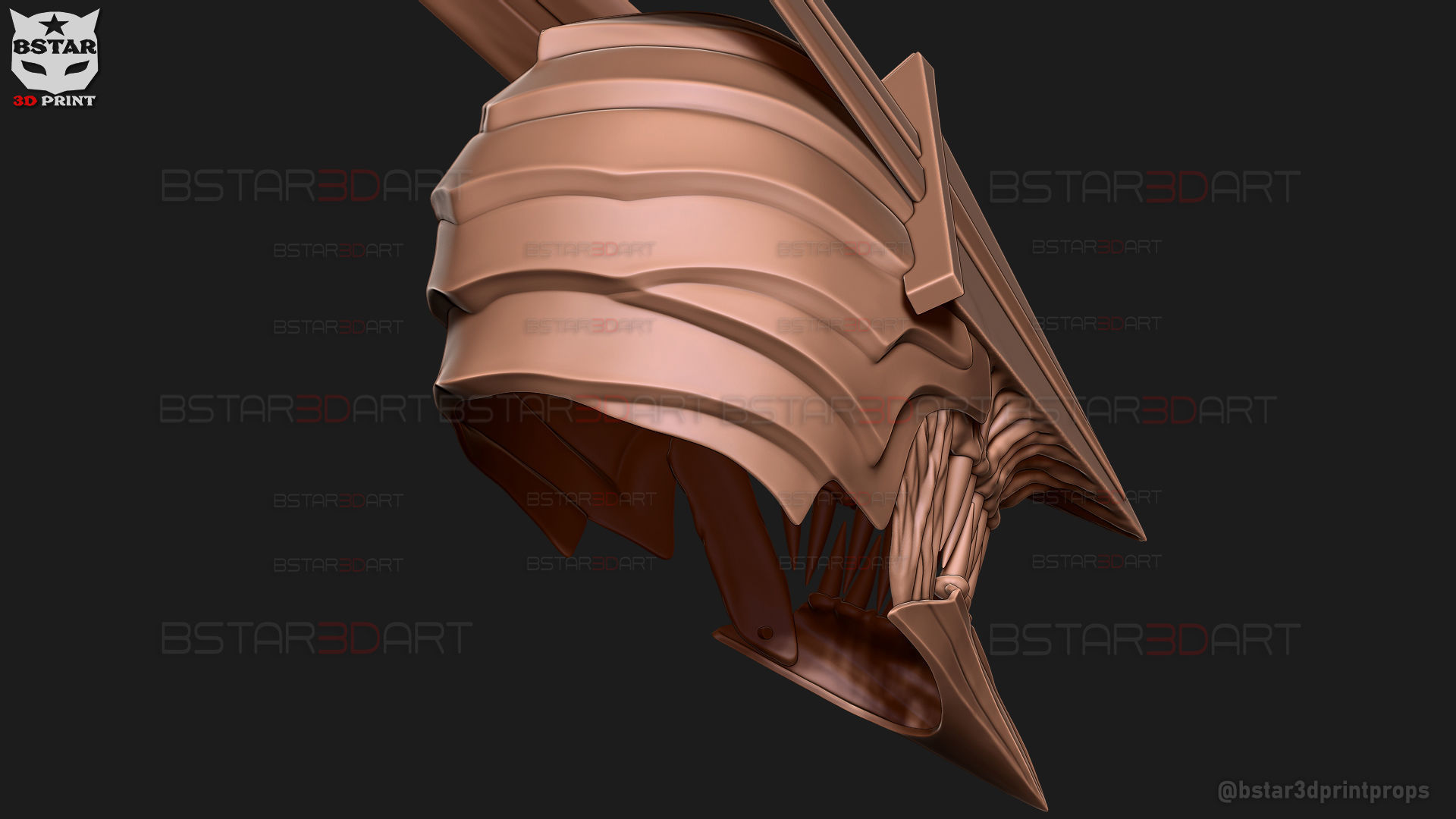 Long Sword Devil Helmet - Chainsaw Man Cosplay 3D print model_20