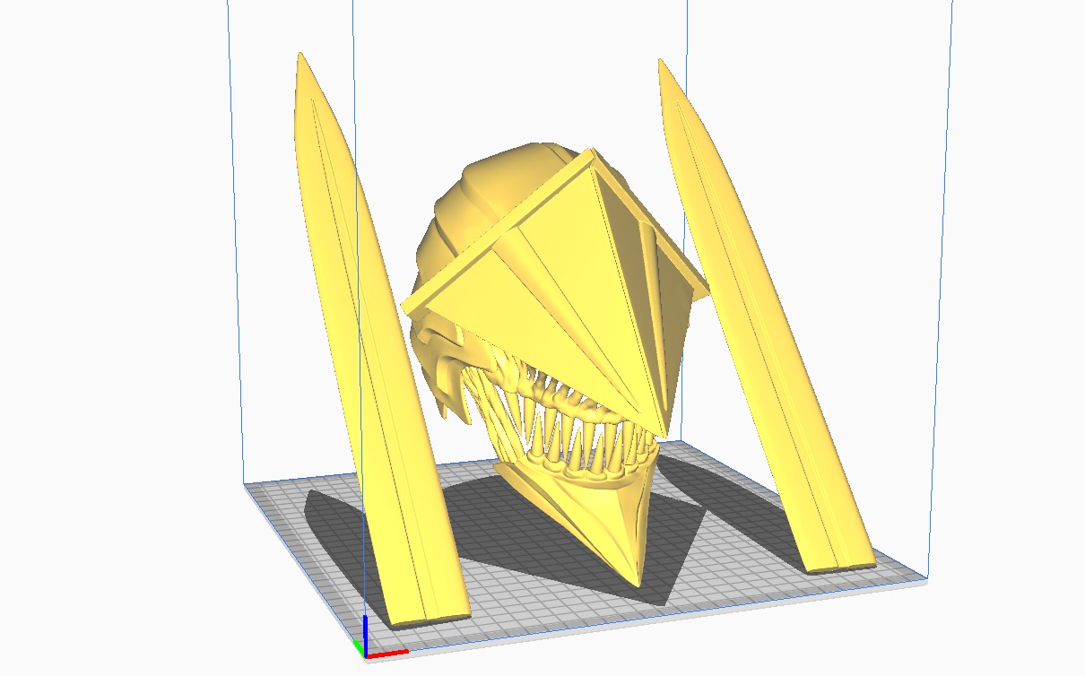 Long Sword Devil Helmet - Chainsaw Man Cosplay 3D print model_28