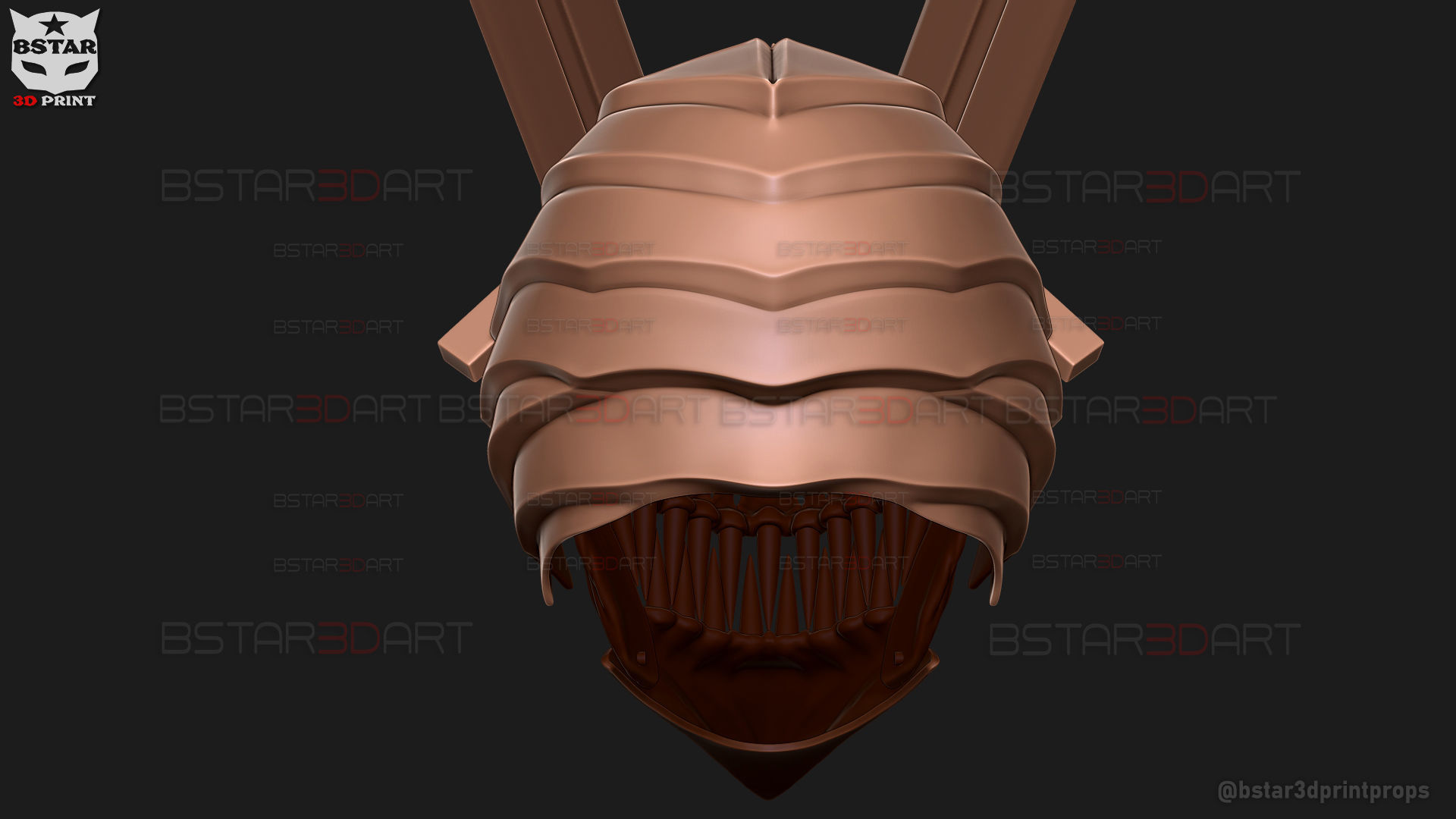 Long Sword Devil Helmet - Chainsaw Man Cosplay 3D print model_21