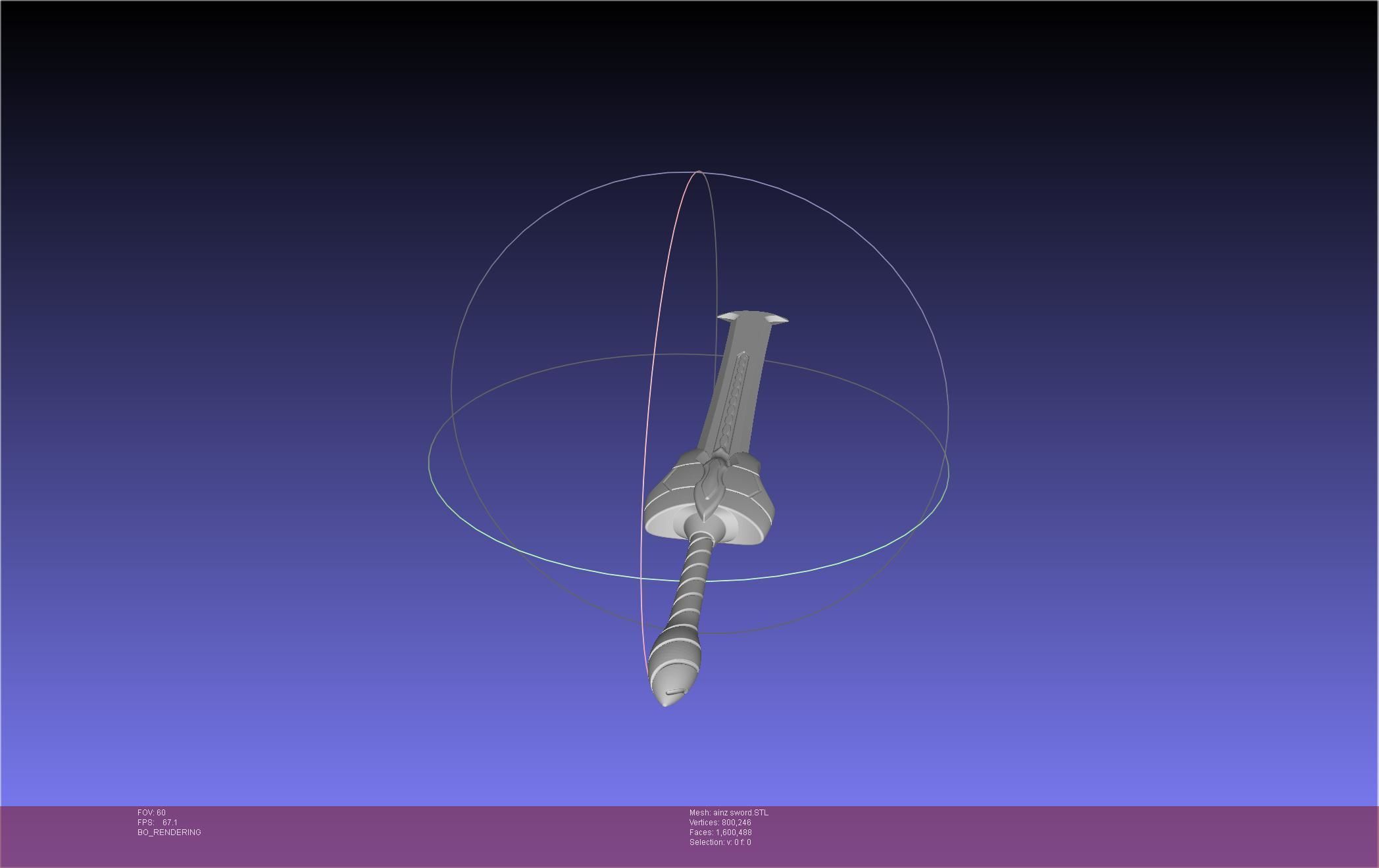 Overlord Ainz Great Sword 3D print model_9