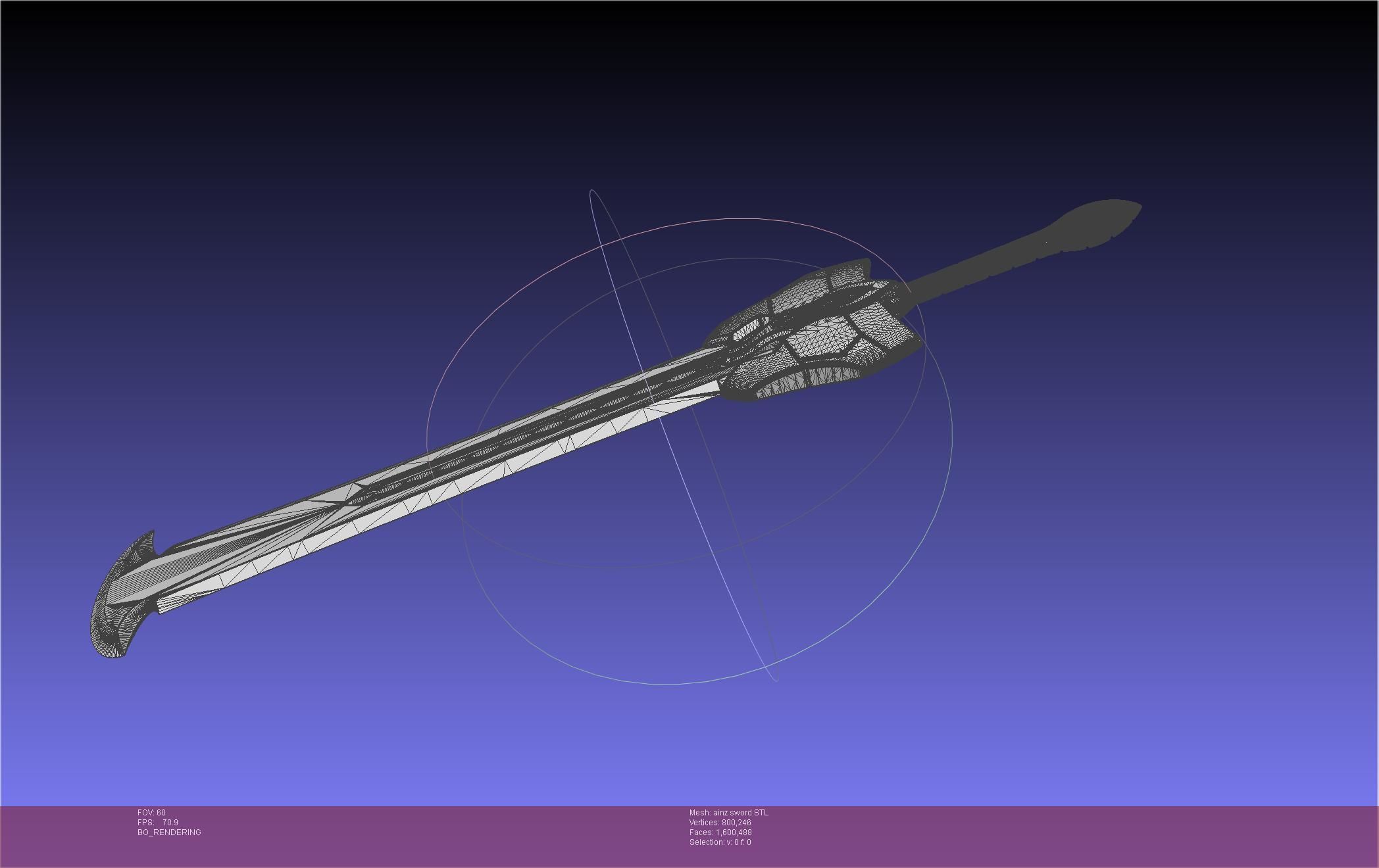 Overlord Ainz Great Sword 3D print model_25