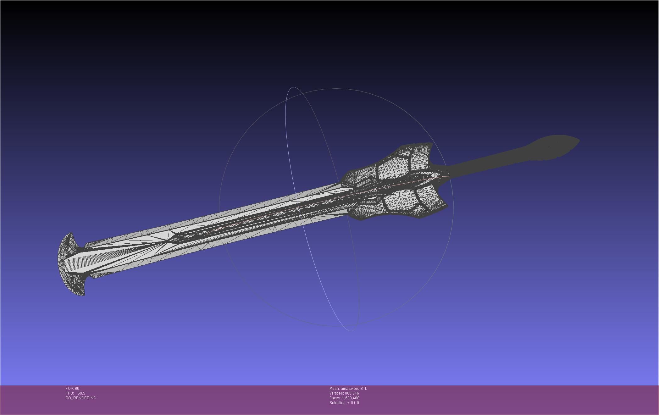 Overlord Ainz Great Sword 3D print model_22