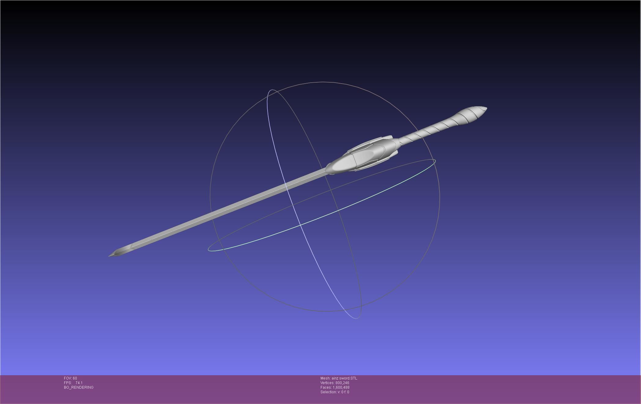 Overlord Ainz Great Sword 3D print model_20