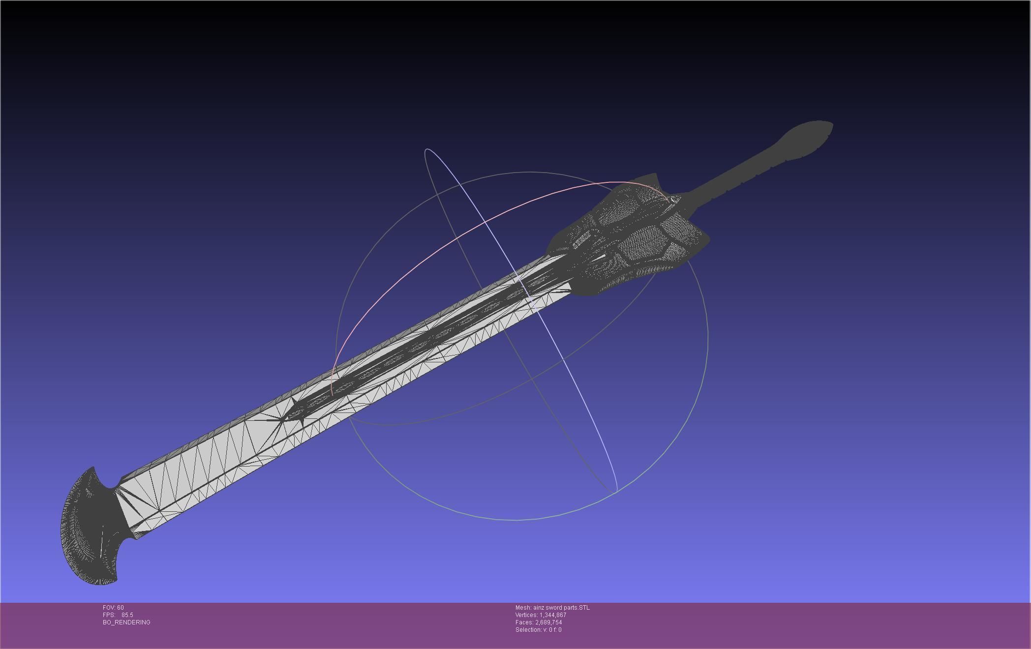 Overlord Ainz Great Sword 3D print model_86