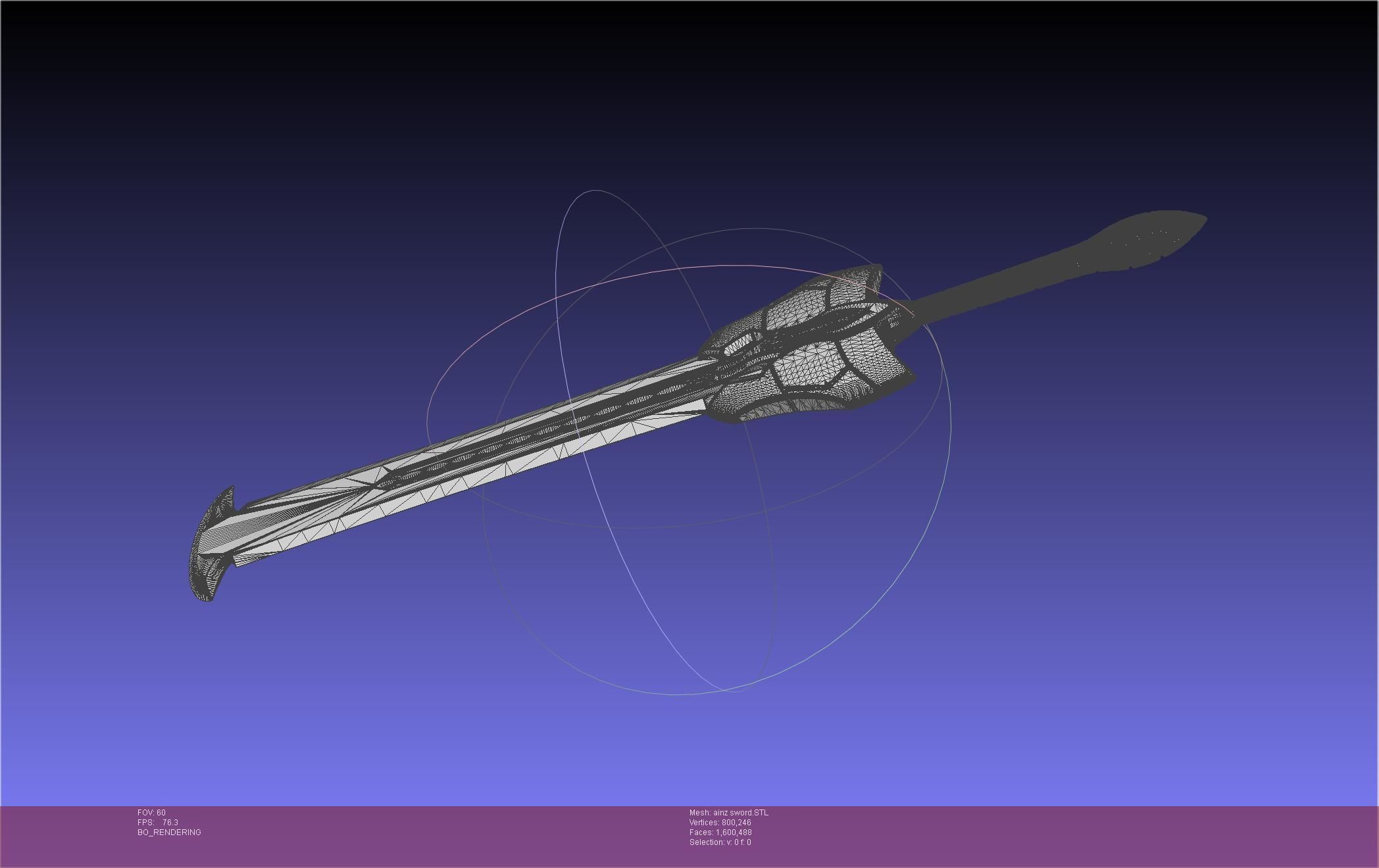 Overlord Ainz Great Sword 3D print model_23