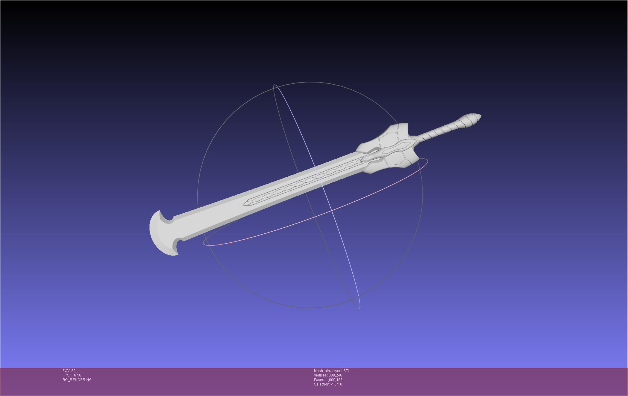 Overlord Ainz Great Sword 3D print model_2