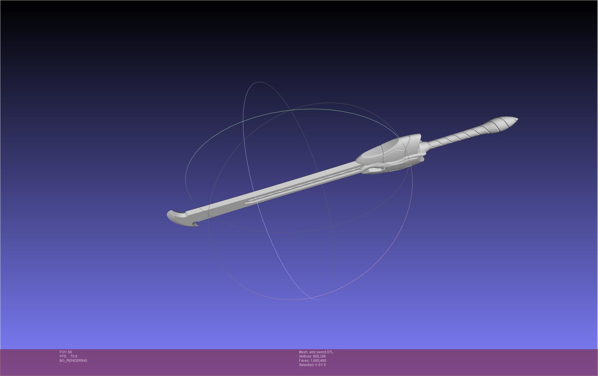 Overlord Ainz Great Sword 3D print model_19