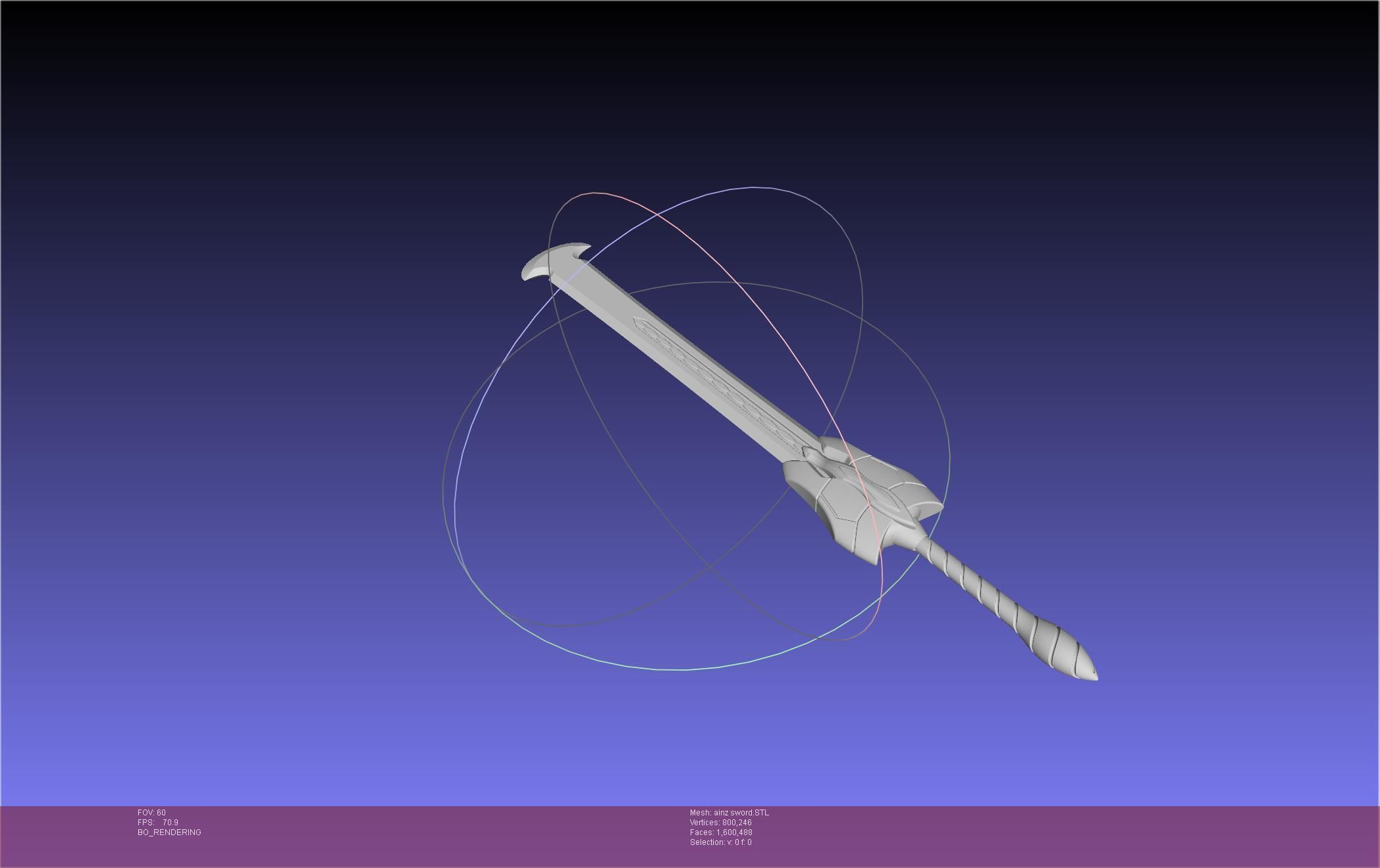 Overlord Ainz Great Sword 3D print model_10