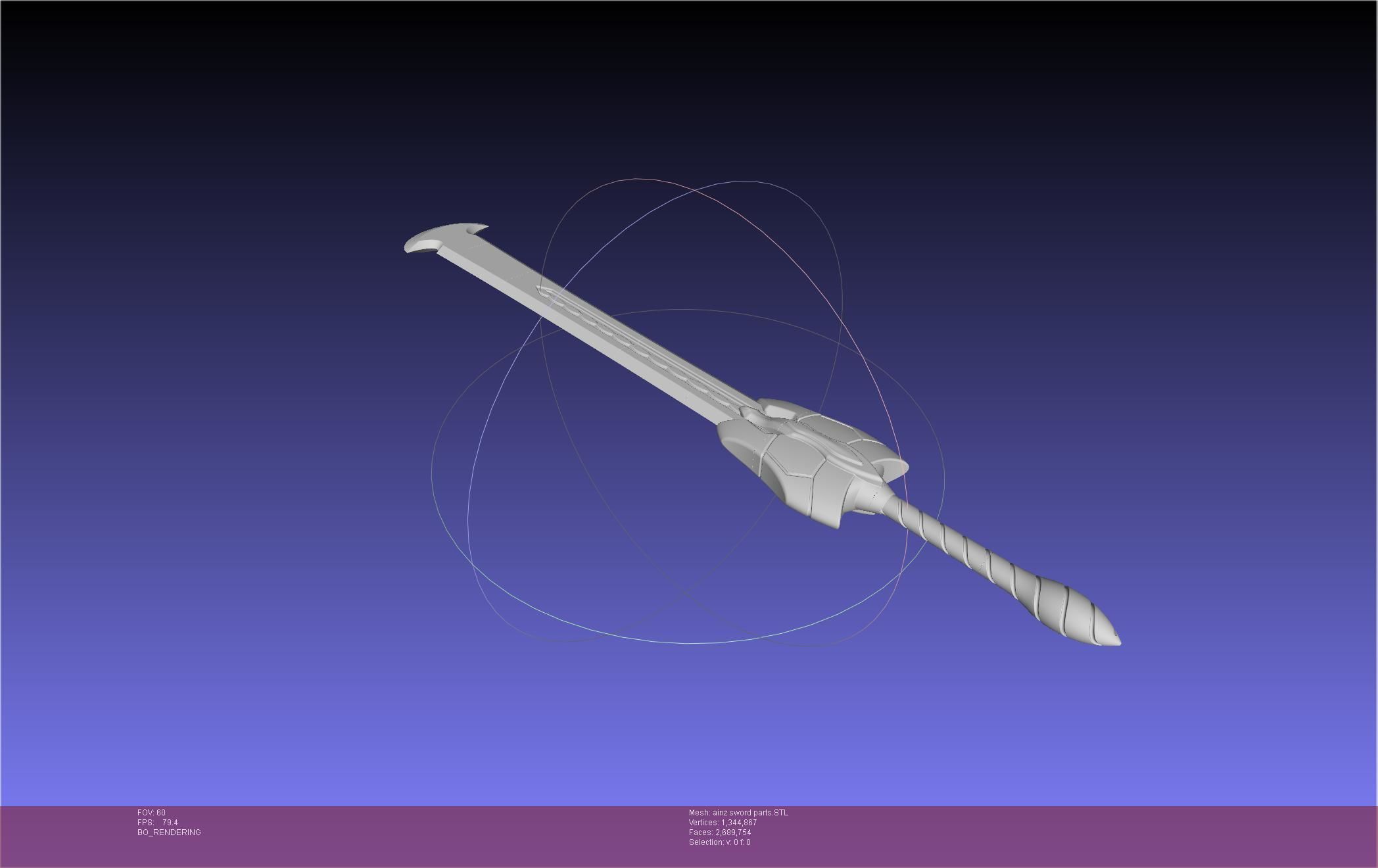 Overlord Ainz Great Sword 3D print model_90