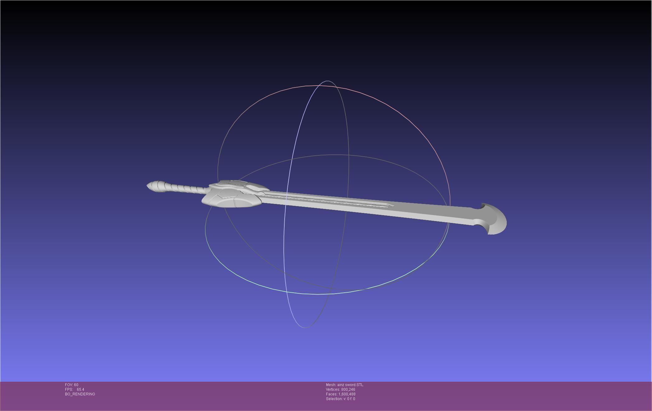 Overlord Ainz Great Sword 3D print model_7