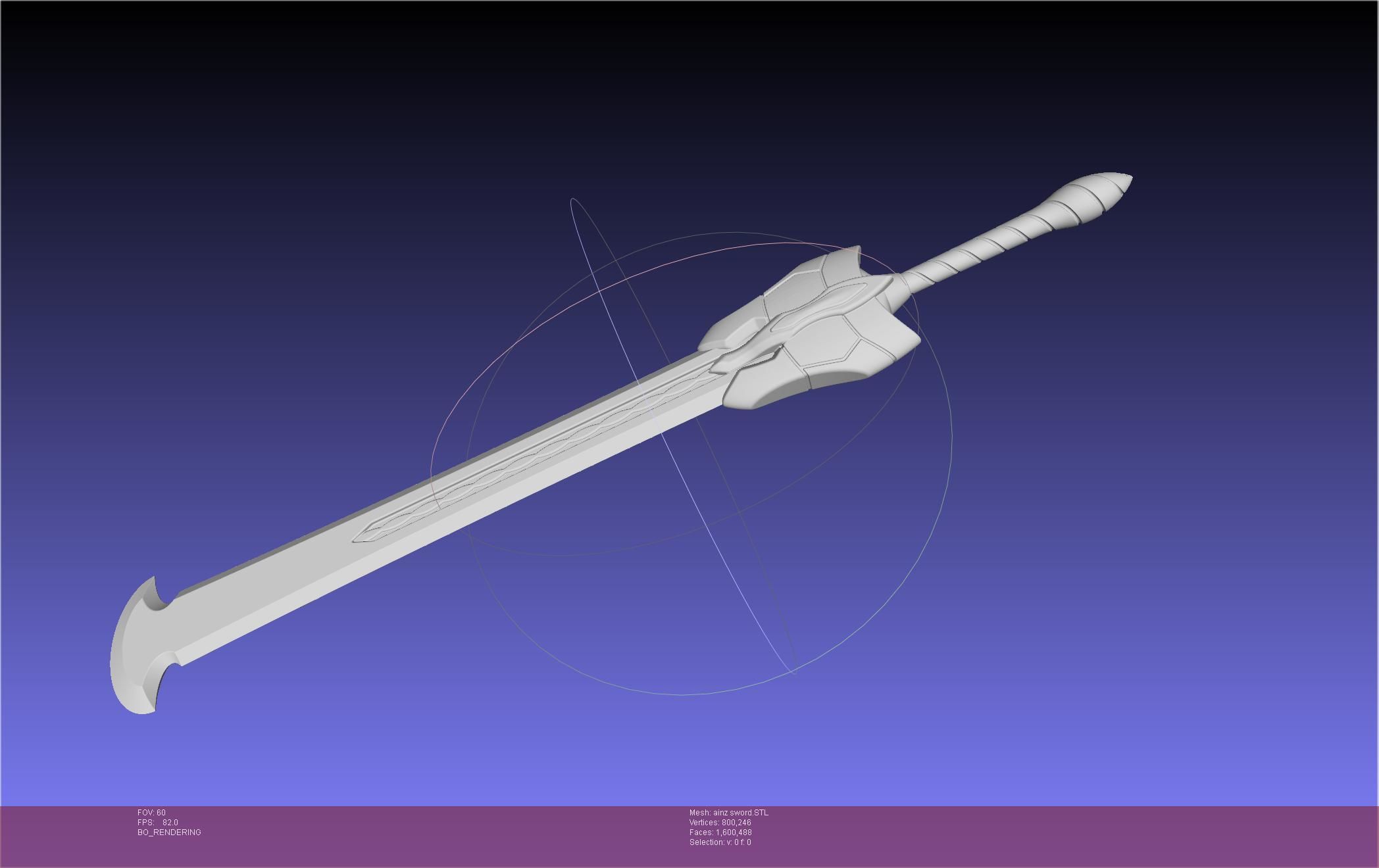 Overlord Ainz Great Sword 3D print model_27