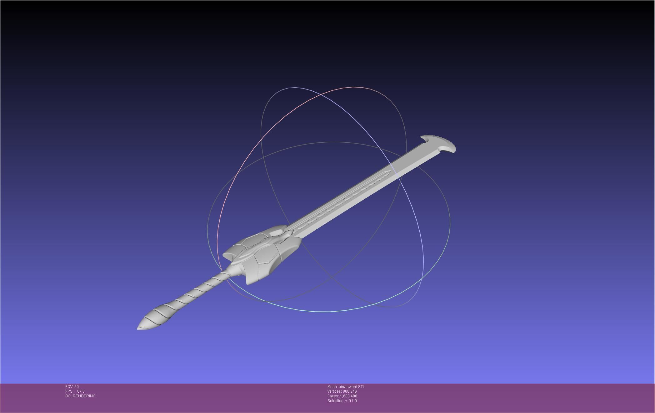 Overlord Ainz Great Sword 3D print model_8