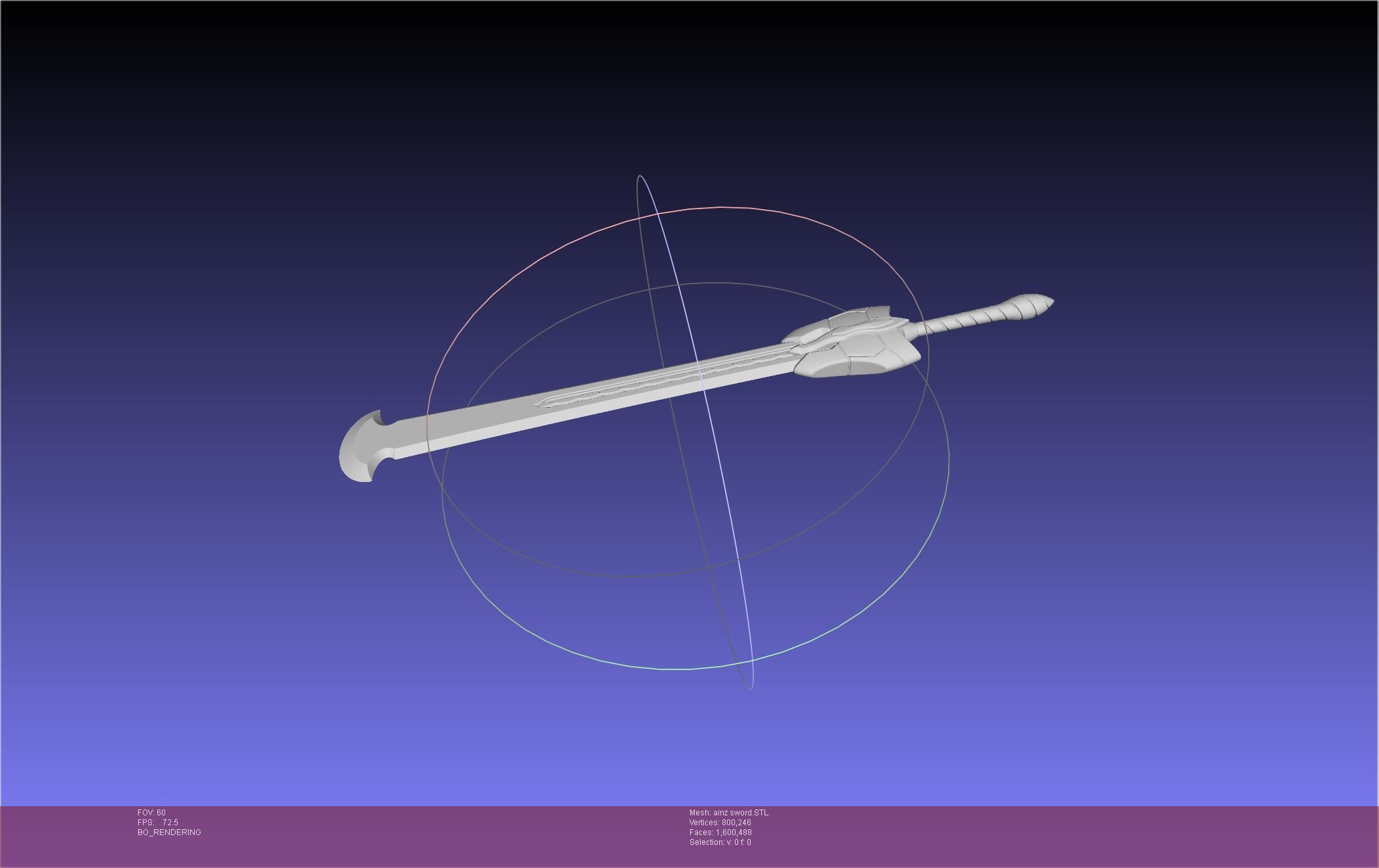 Overlord Ainz Great Sword 3D print model_3