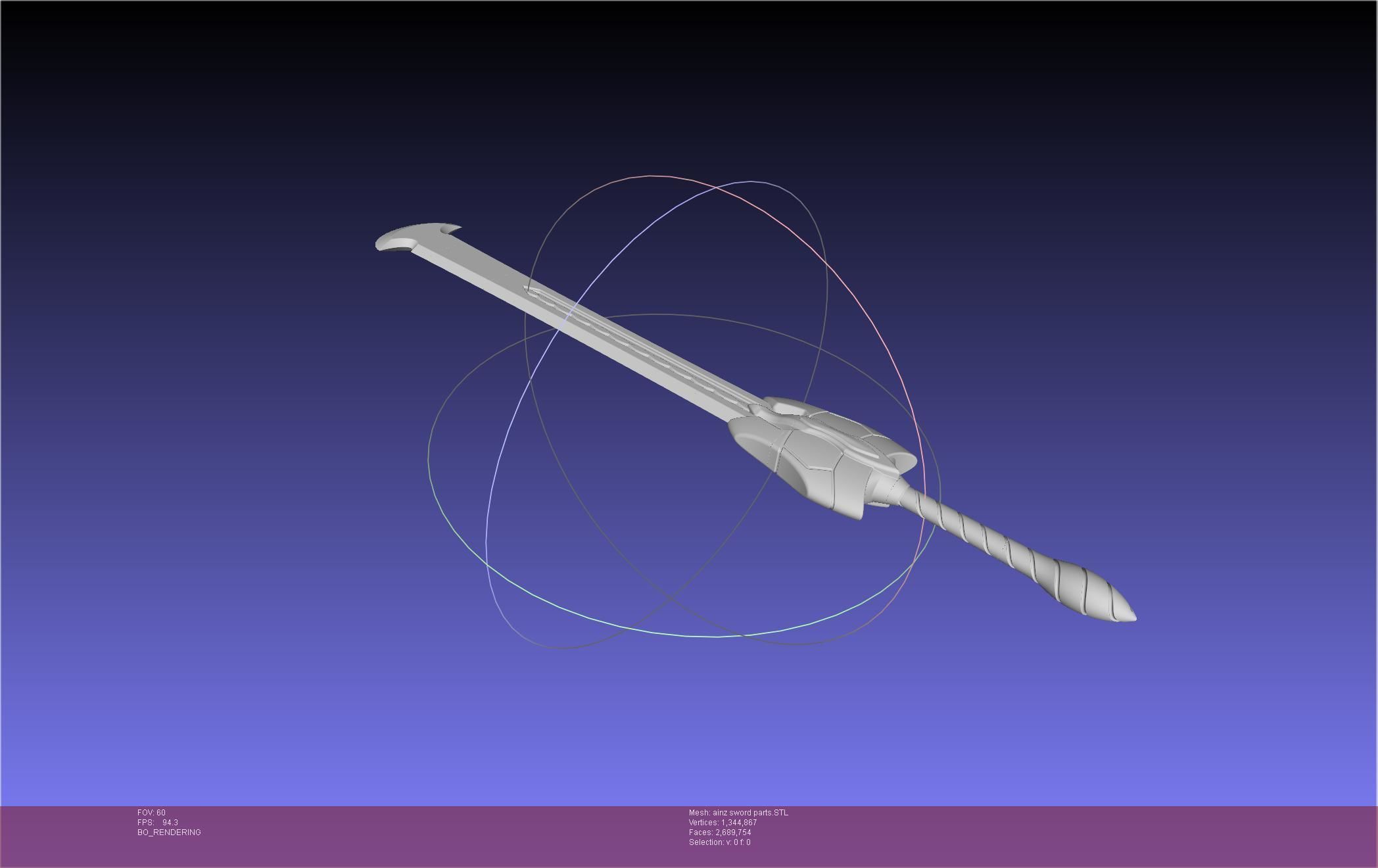 Overlord Ainz Great Sword 3D print model_91