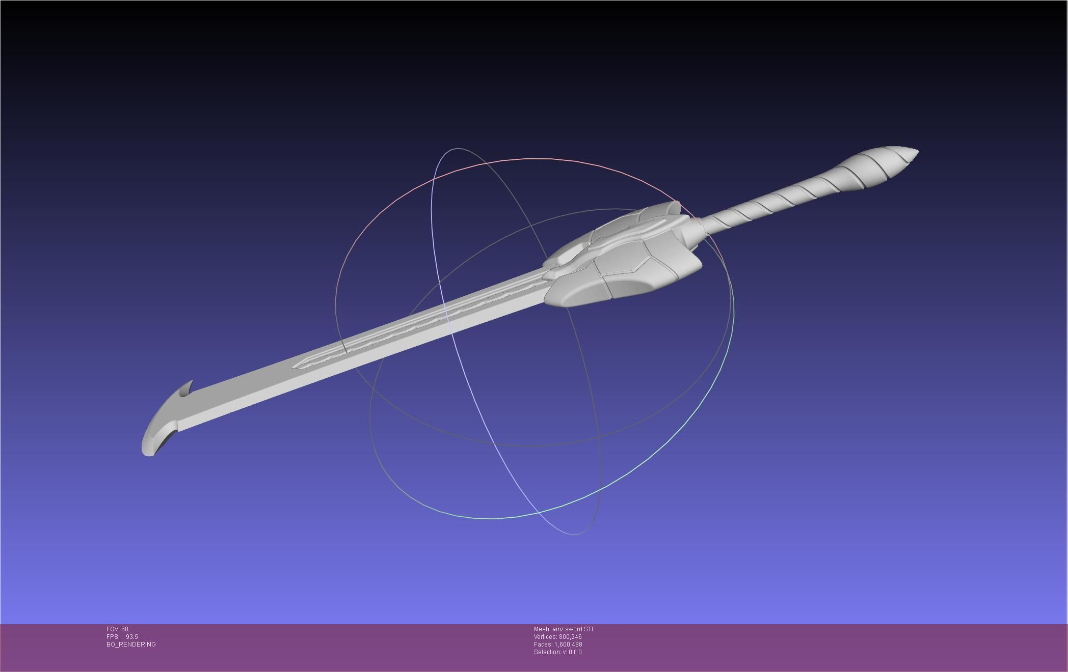 Overlord Ainz Great Sword 3D print model_21