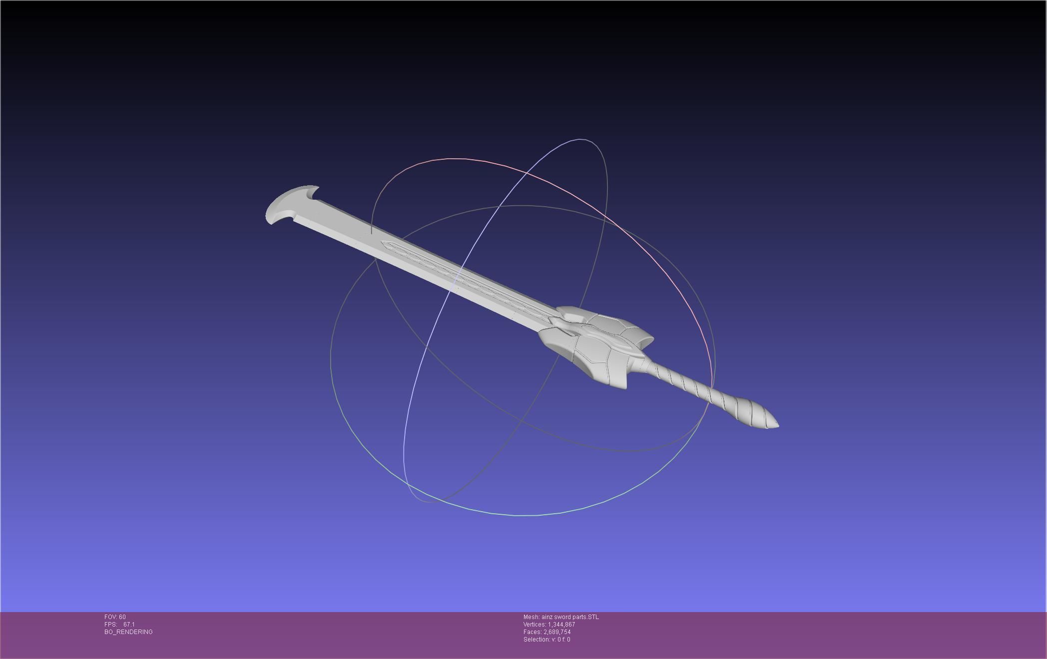 Overlord Ainz Great Sword 3D print model_83