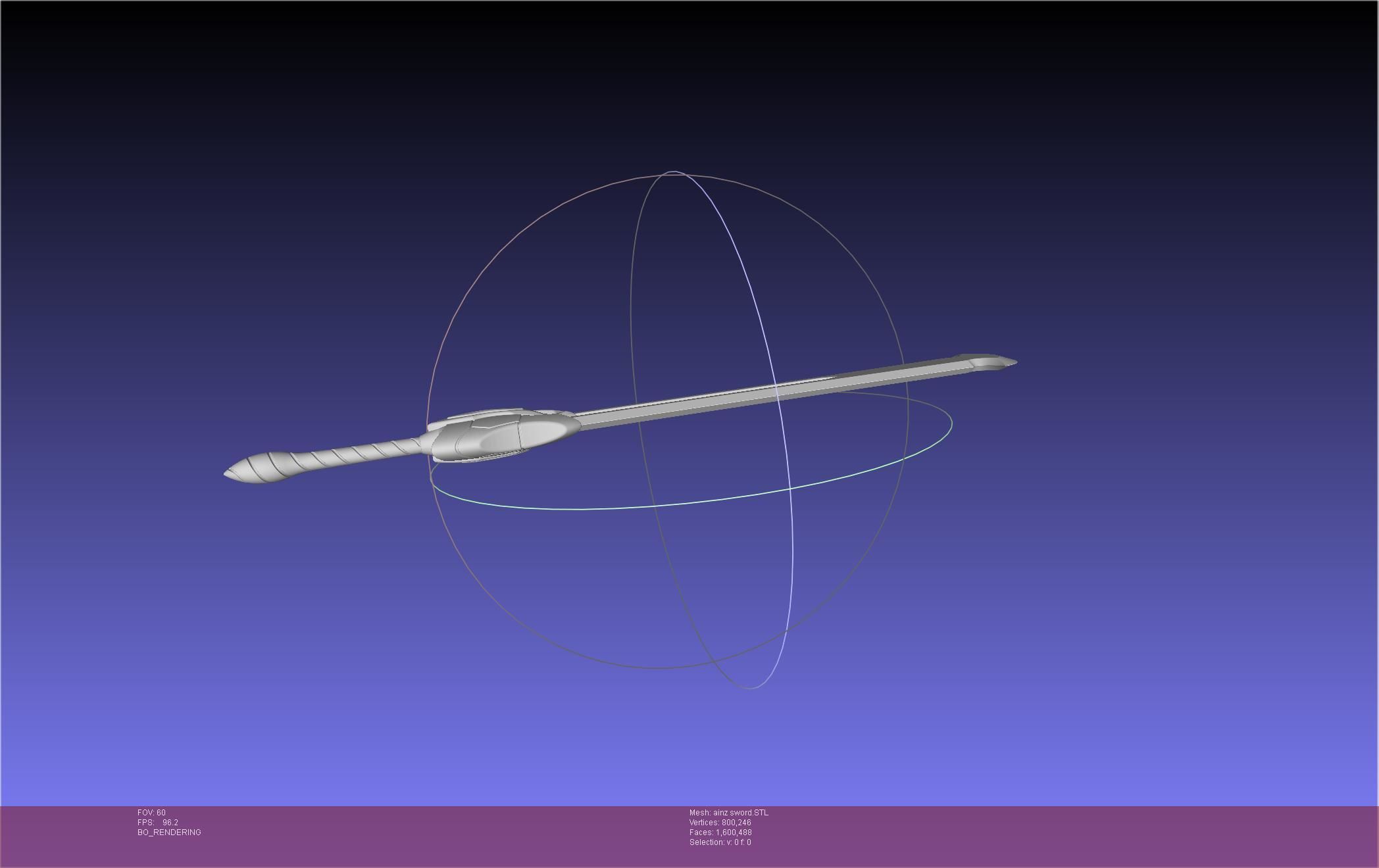 Overlord Ainz Great Sword 3D print model_15