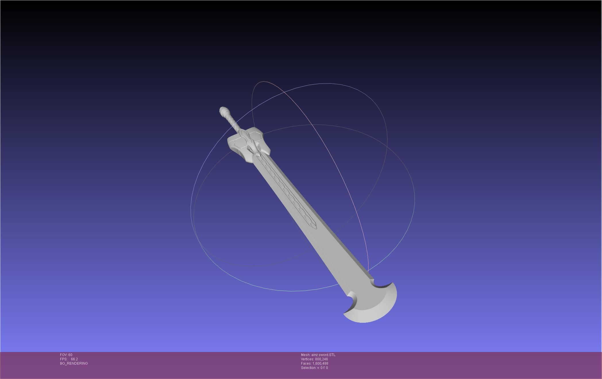 Overlord Ainz Great Sword 3D print model_6